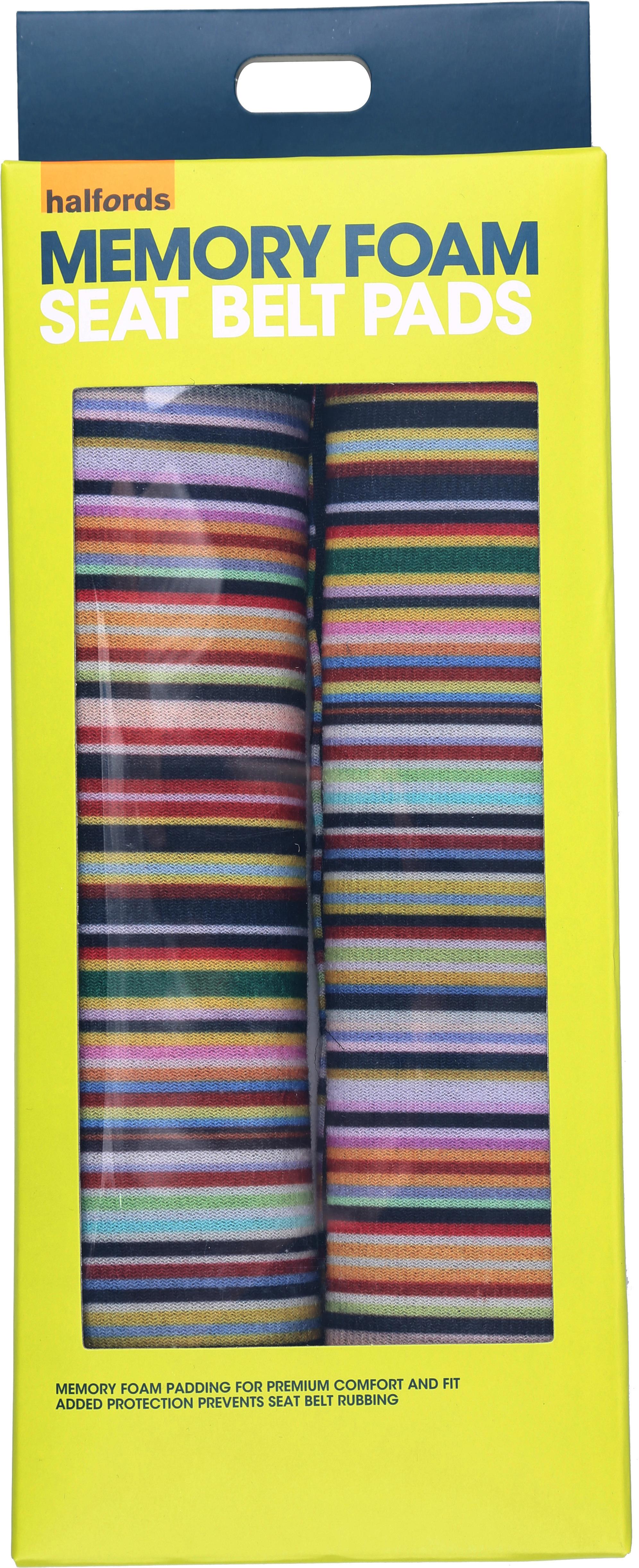 Halfords Striped Memory foam Seat belt pads Halfords UK