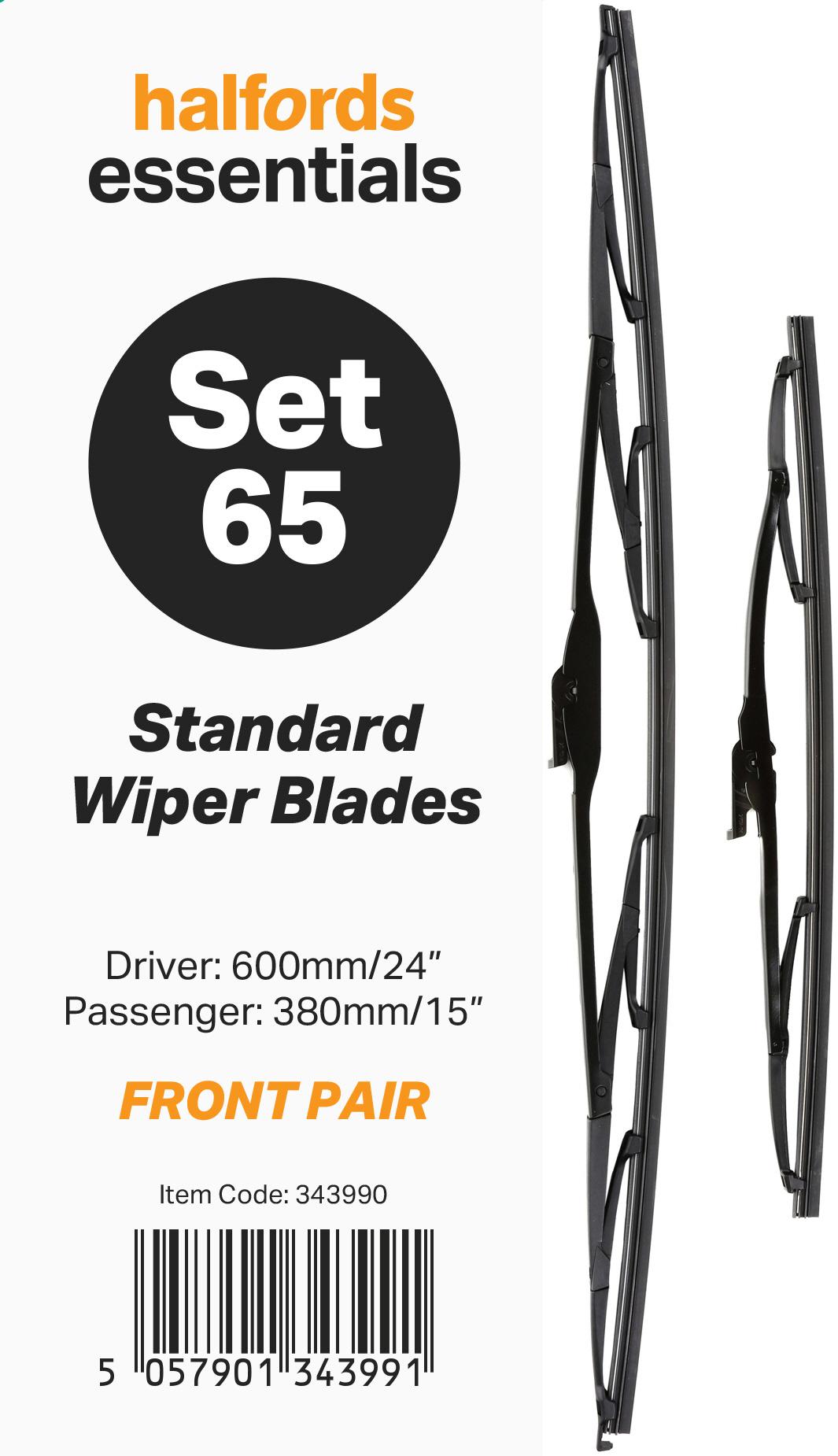 Halfords Essentials Wiper Blade Set 65 Halfords UK