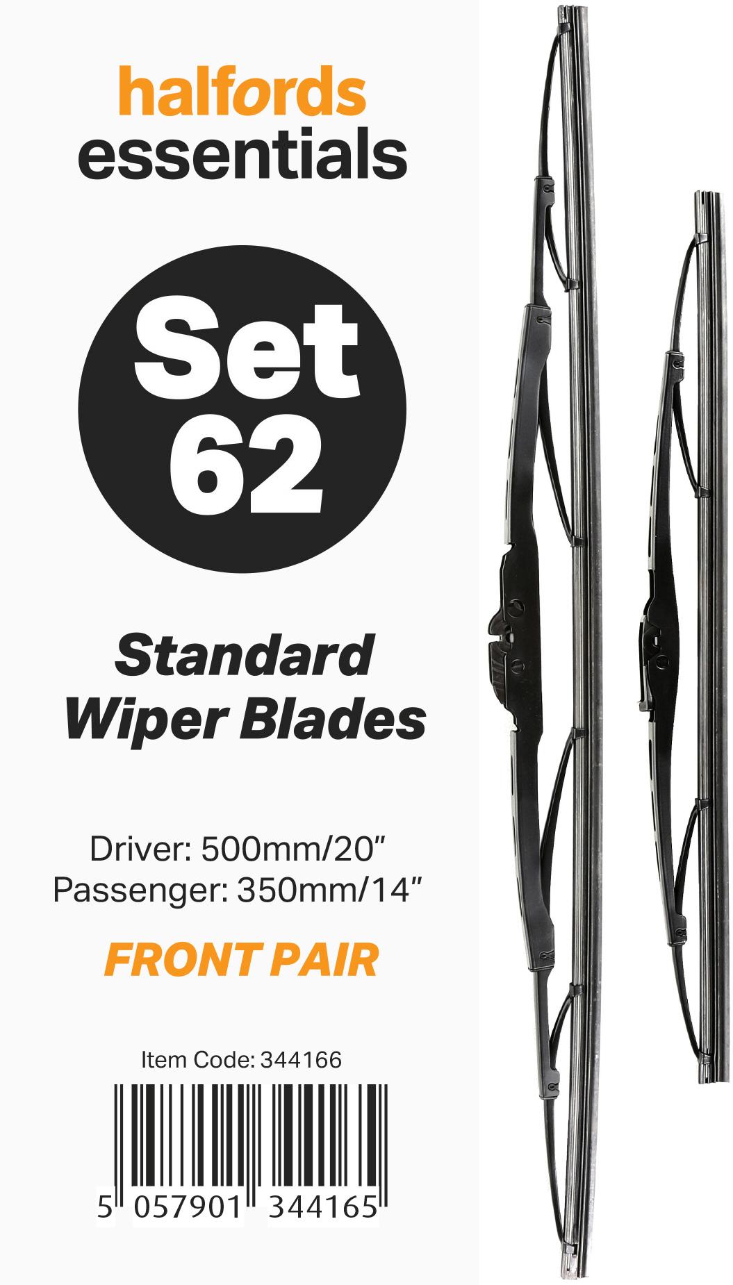 Halfords Essentials Wiper Blade Set 62 Halfords UK