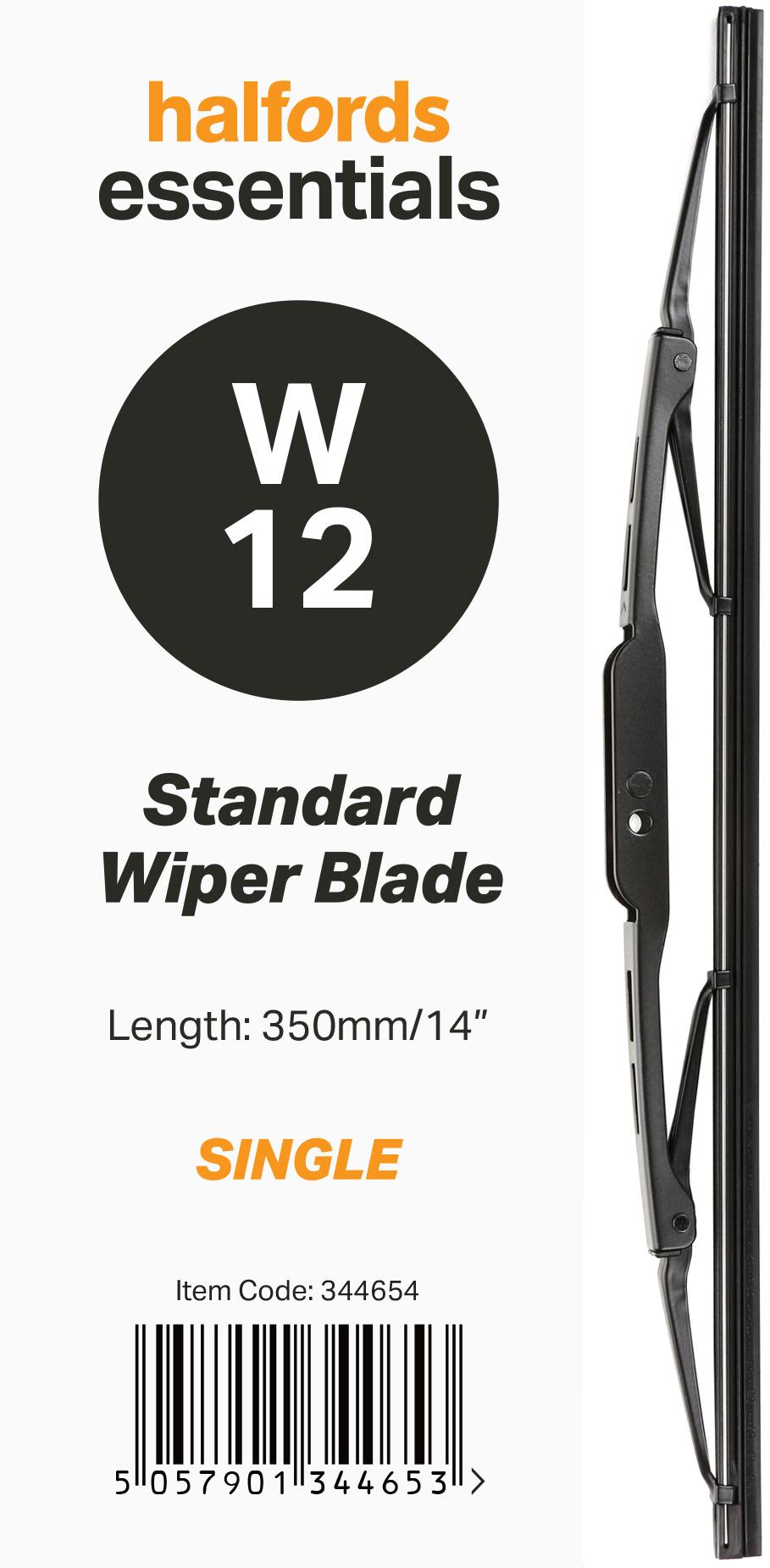 Halfords Essentials Single Wiper Blade W12 14" Halfords UK