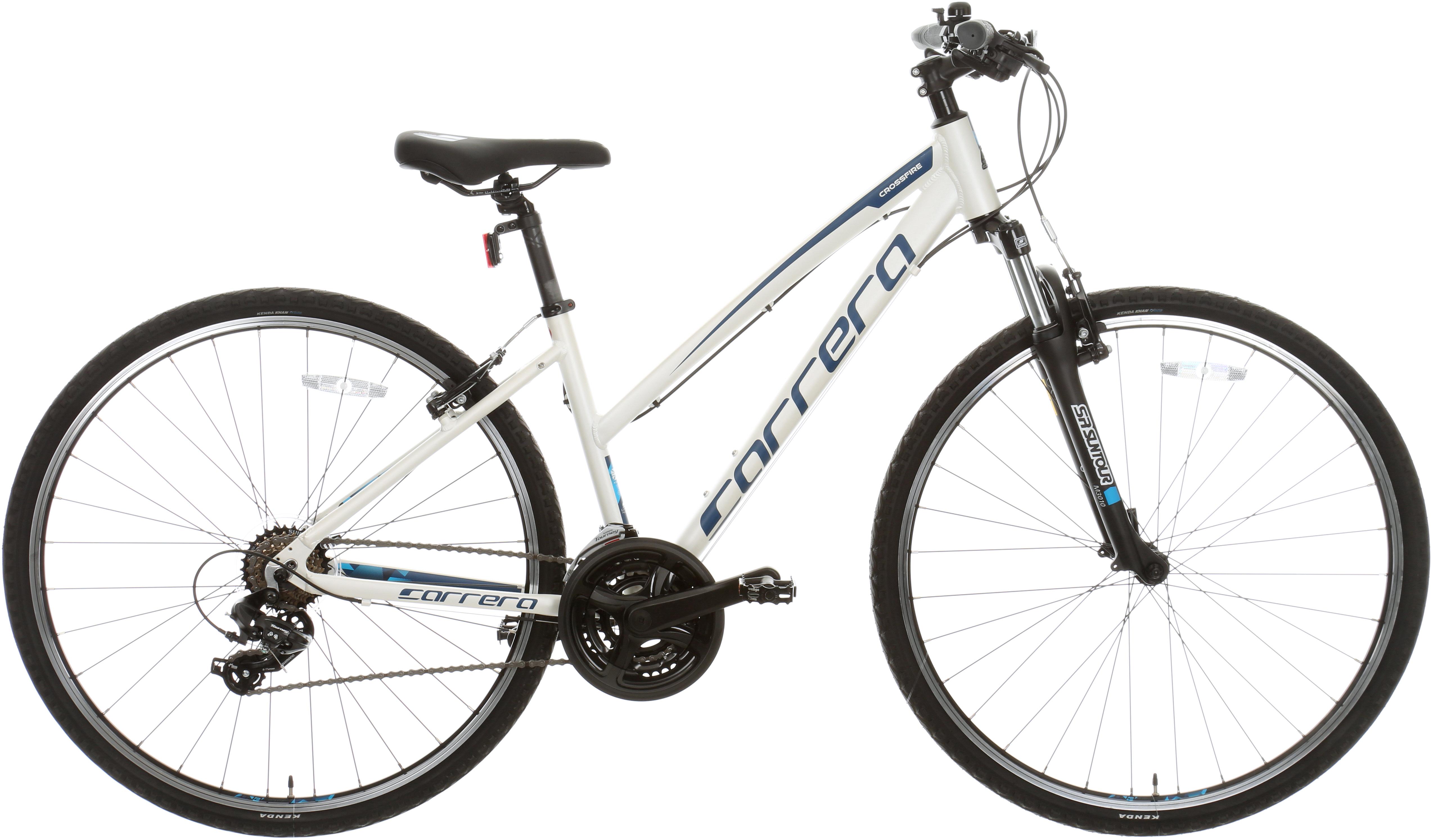 Carrera Crossfire 1 Womens Hybrid Bike White S, M, L Frames