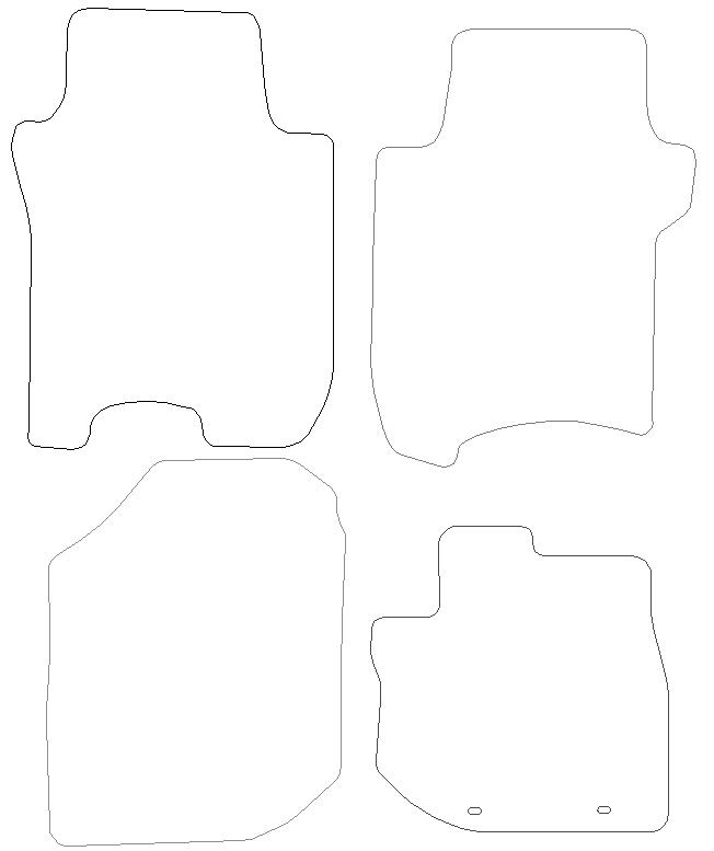 Honda Jazz Graphite Luxury Mats 2 Clips (SS7161) Halfords UK