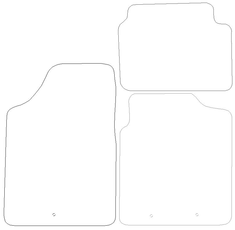 Hyundai I10 Graphite Luxury Mats 3 Clips (SS7163) Halfords UK