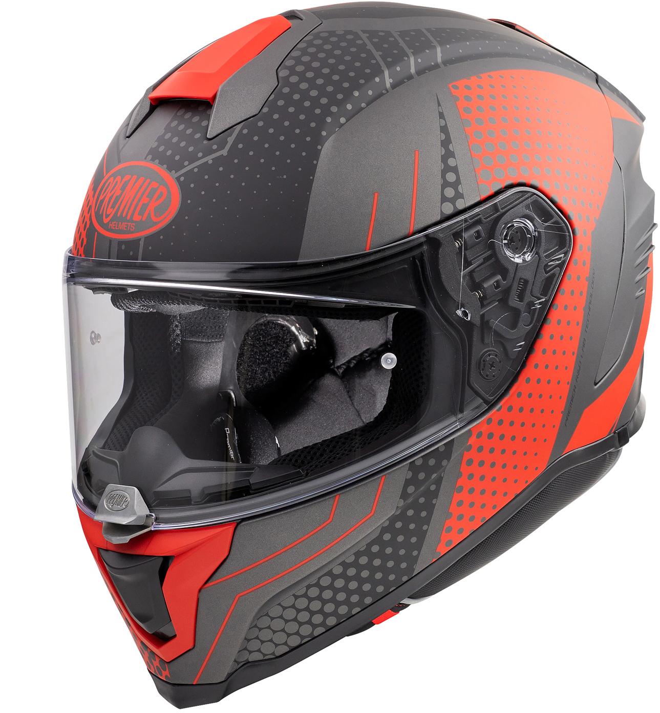 Premier Hyper BP Full Face Motorcycle Helmet Black/Red Halfords UK