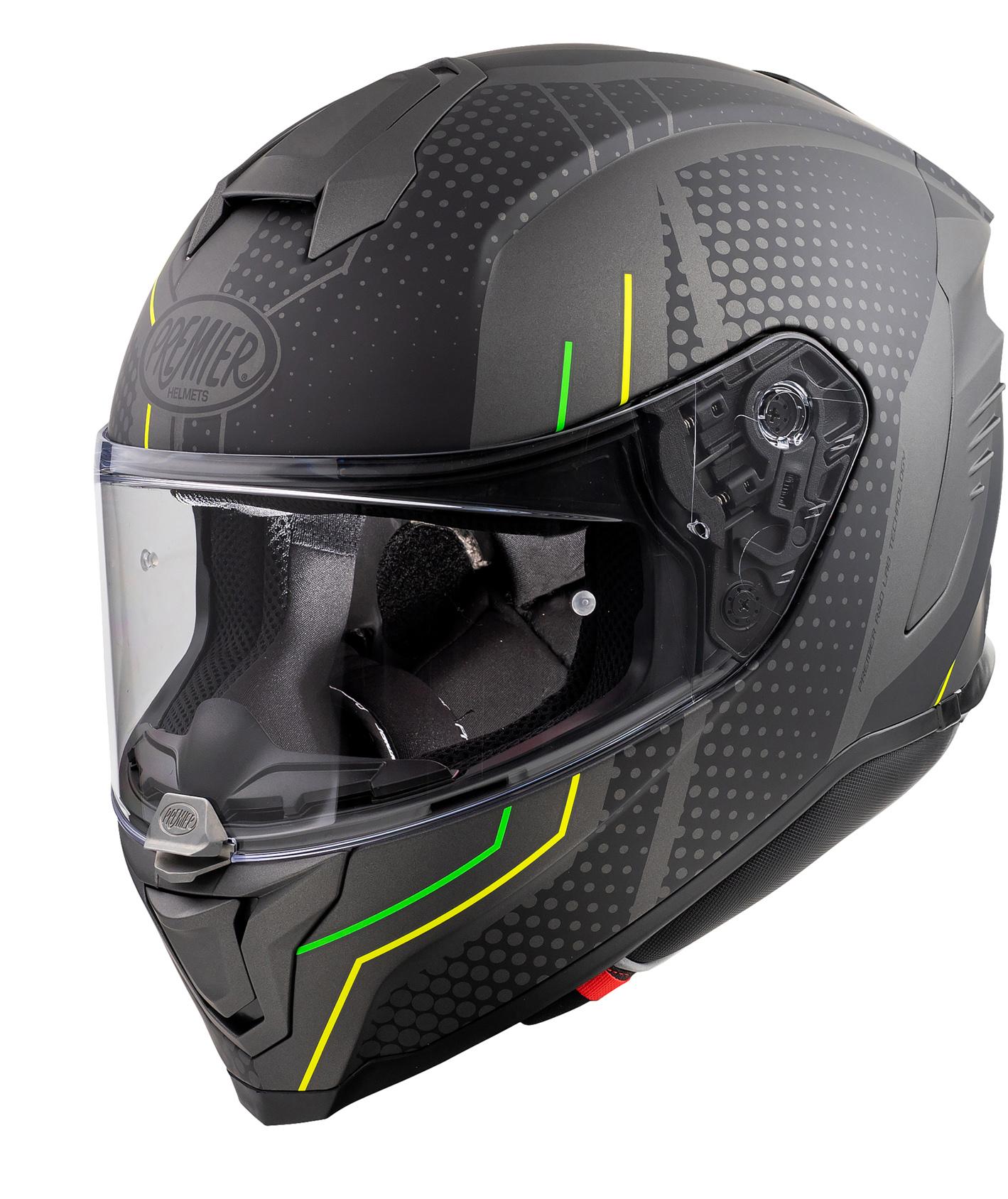 Premier Hyper BP Full Face Motorcycle Helmet Black/Gunmetal Halfords UK