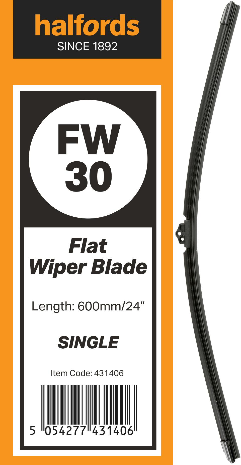 Halfords Flat Wiper Blade Single FW30 Halfords UK