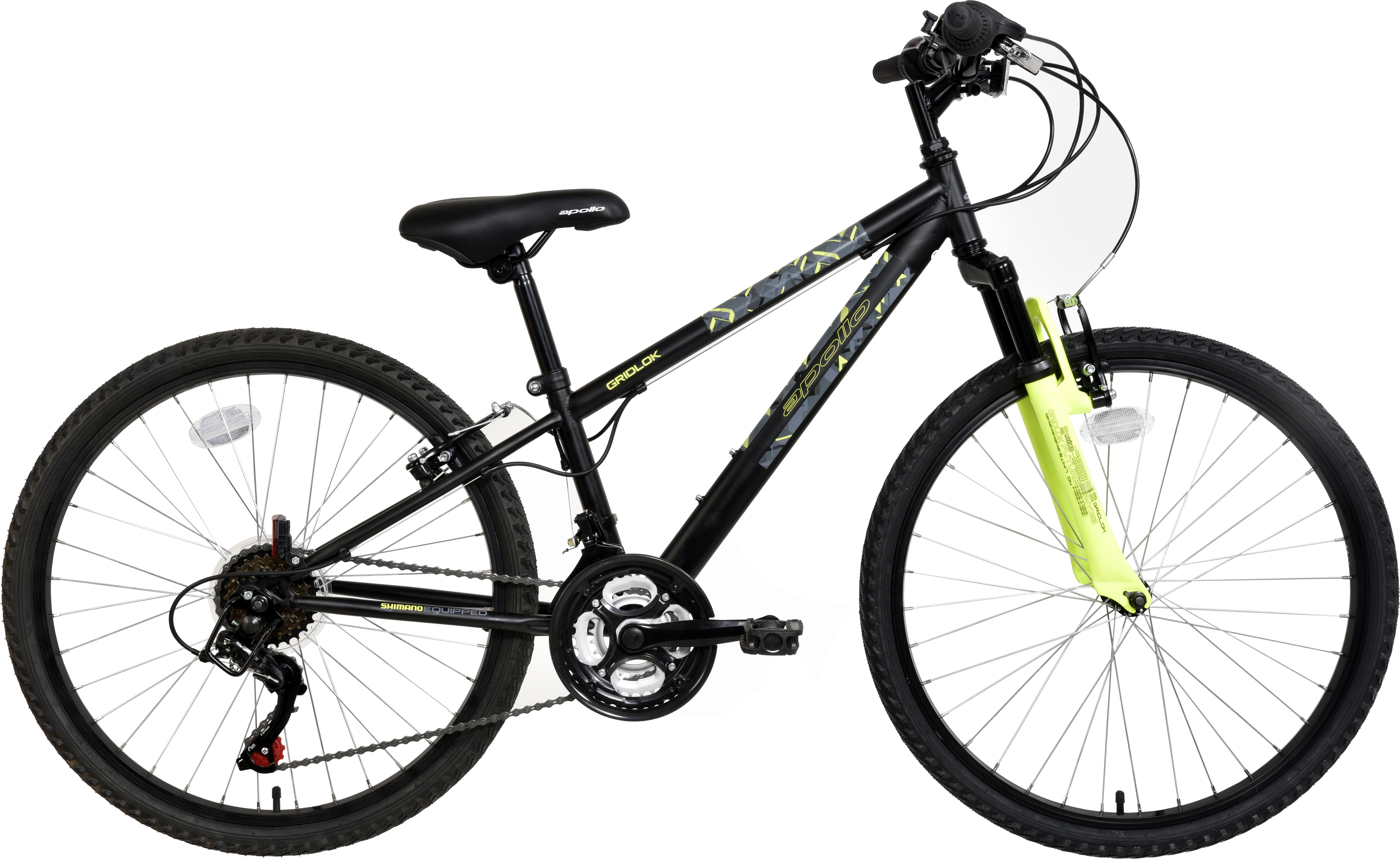 Apollo Gridlok Junior Mountain Bike 24" Wheel Halfords UK