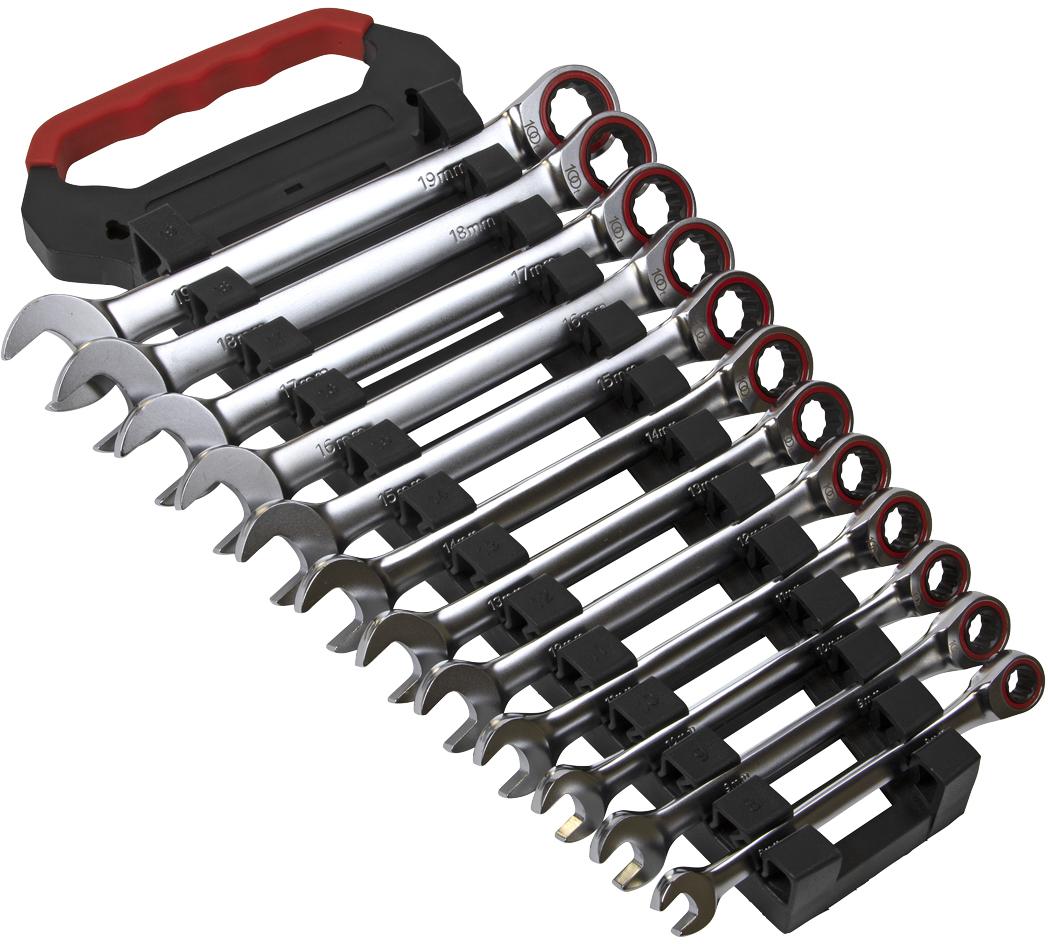 Sealey 12pc Ratchet Combination Spanner Set Halfords UK