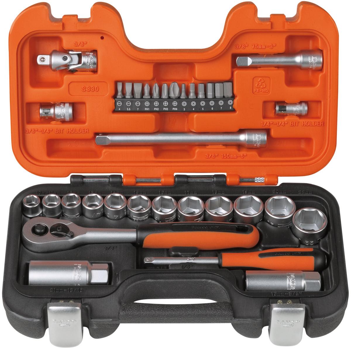 Bahco 1/4" & 3/8" Socket Set Halfords UK
