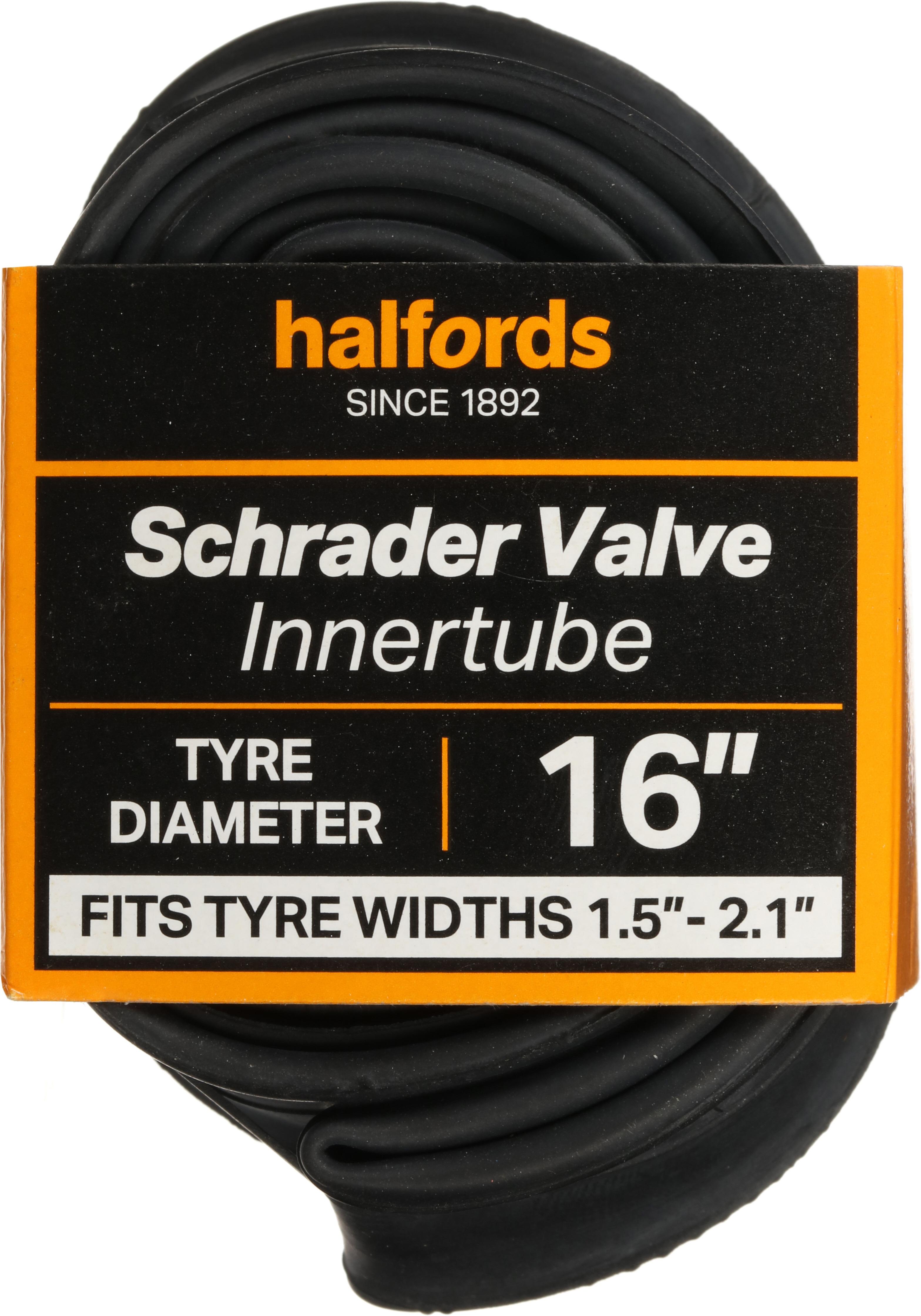 Halfords Schrader Bike Inner Tube 16" x 1.5" 2.1" Halfords UK