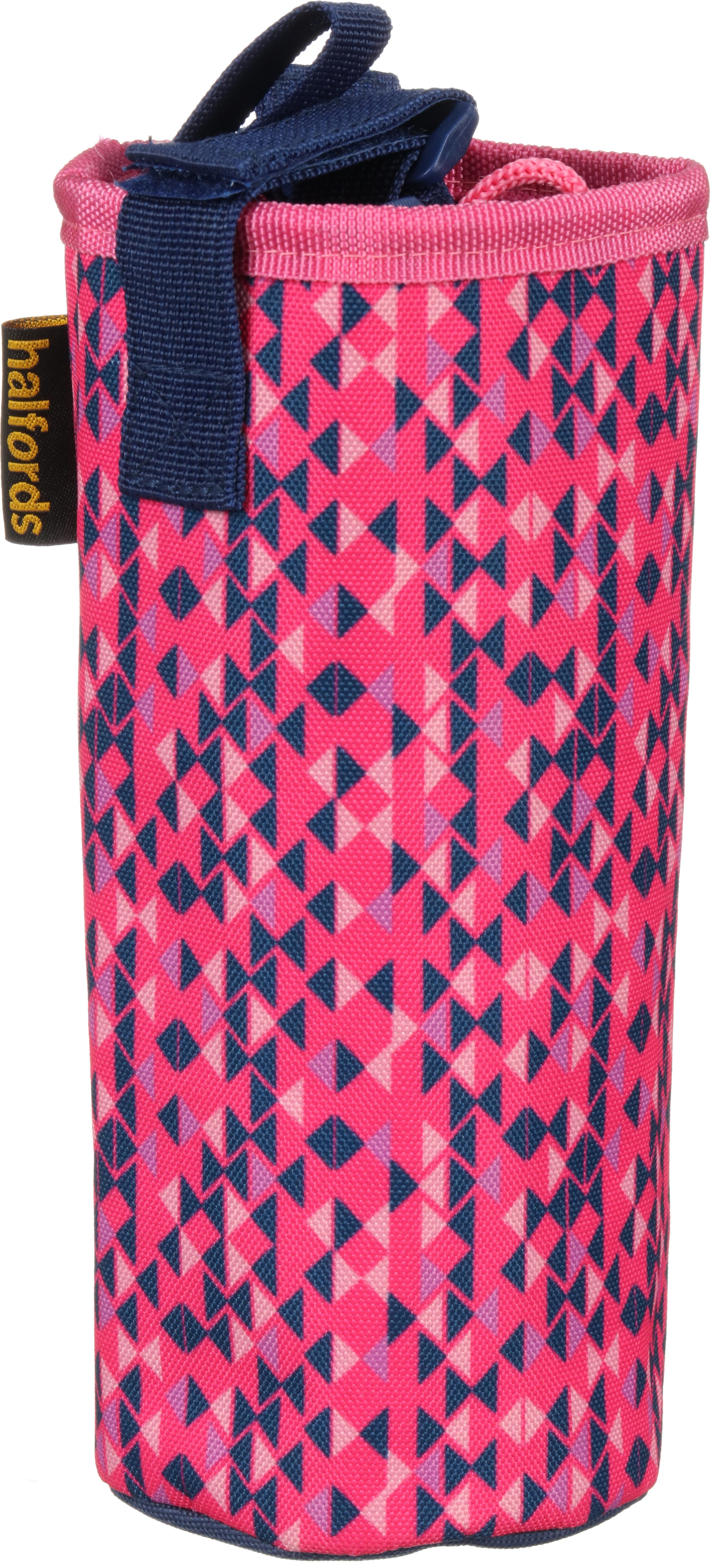 Halfords Insulated Bottle Carrier Navy & Pink Geo Halfords UK