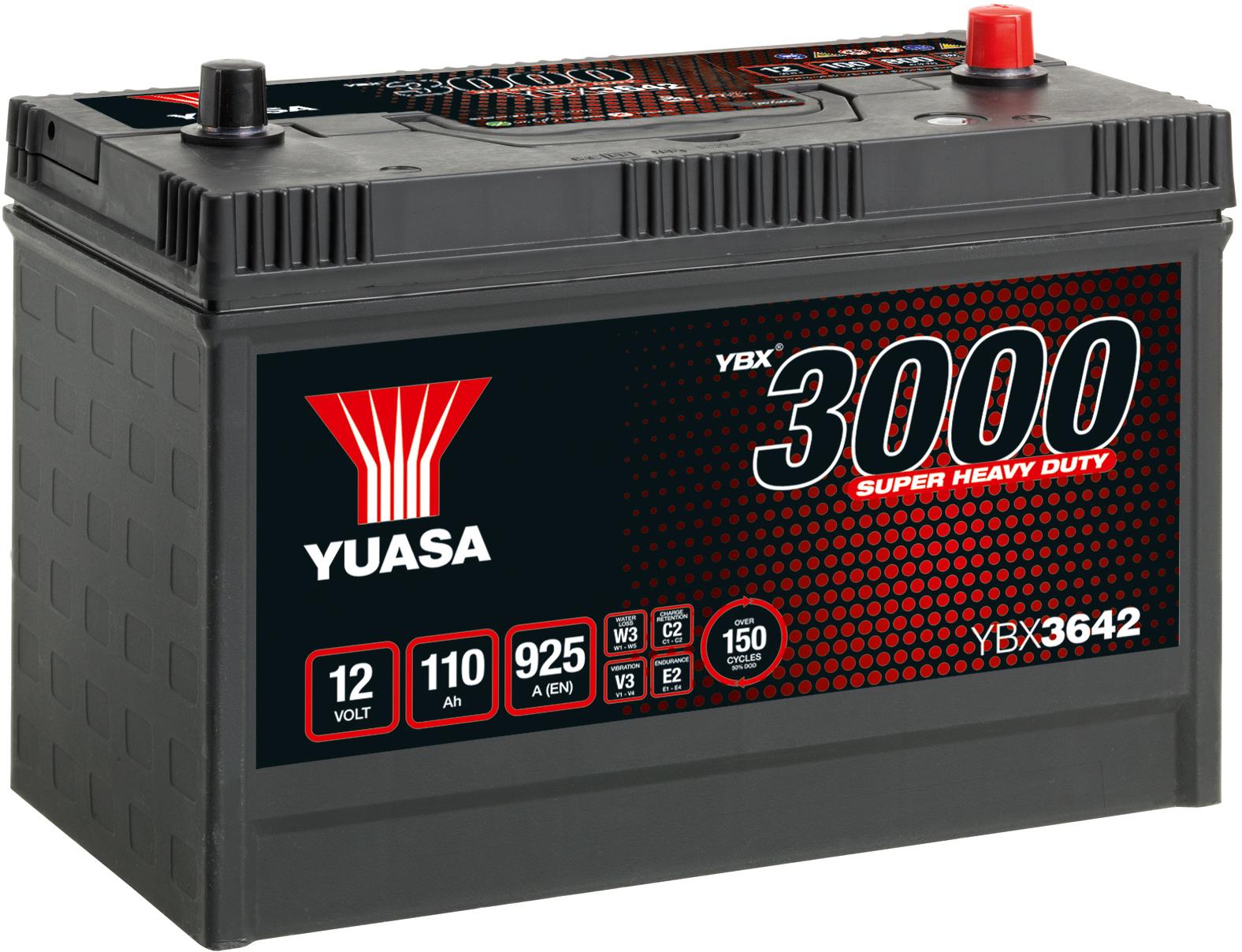 Yuasa YBX3642 12V 110Ah 925A Super Heavy Duty SMF Commercial Vehicle