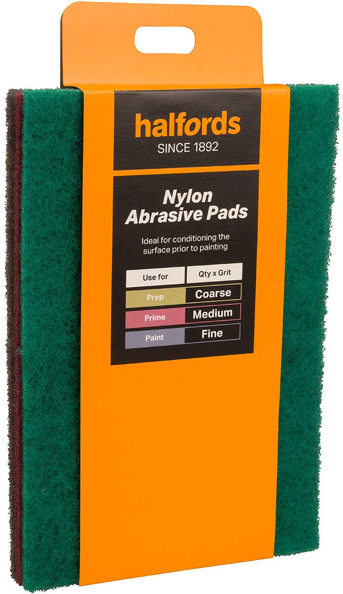 Halfords Nylon Abrasive Pads x3 Halfords UK