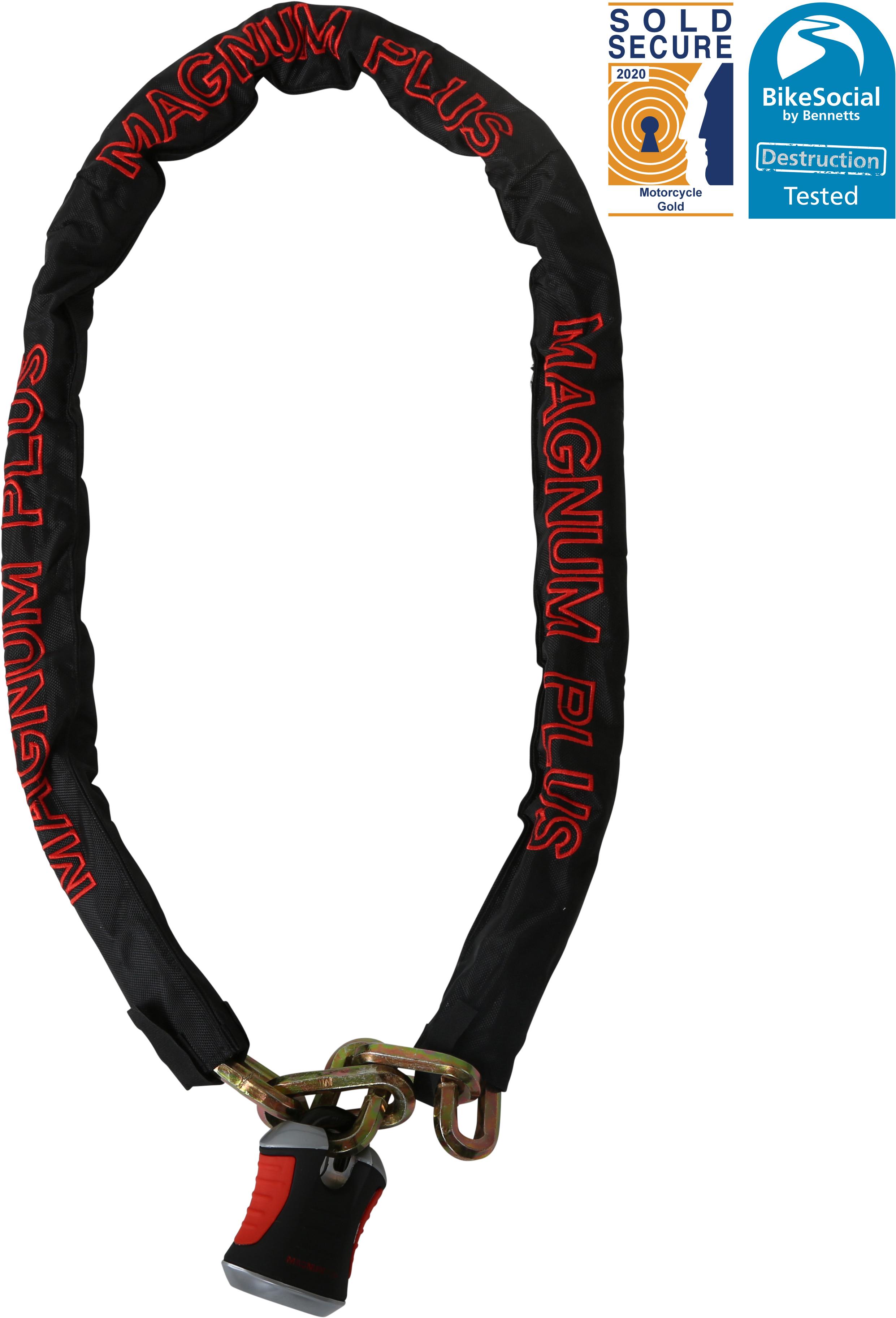 MagnumPlus Colossus Chain 1.8m x 12mm with Padlock Halfords UK