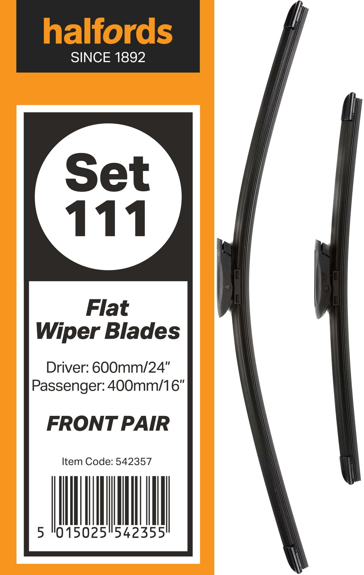 Halfords Set 111 Wiper Blades Front Pair Halfords UK