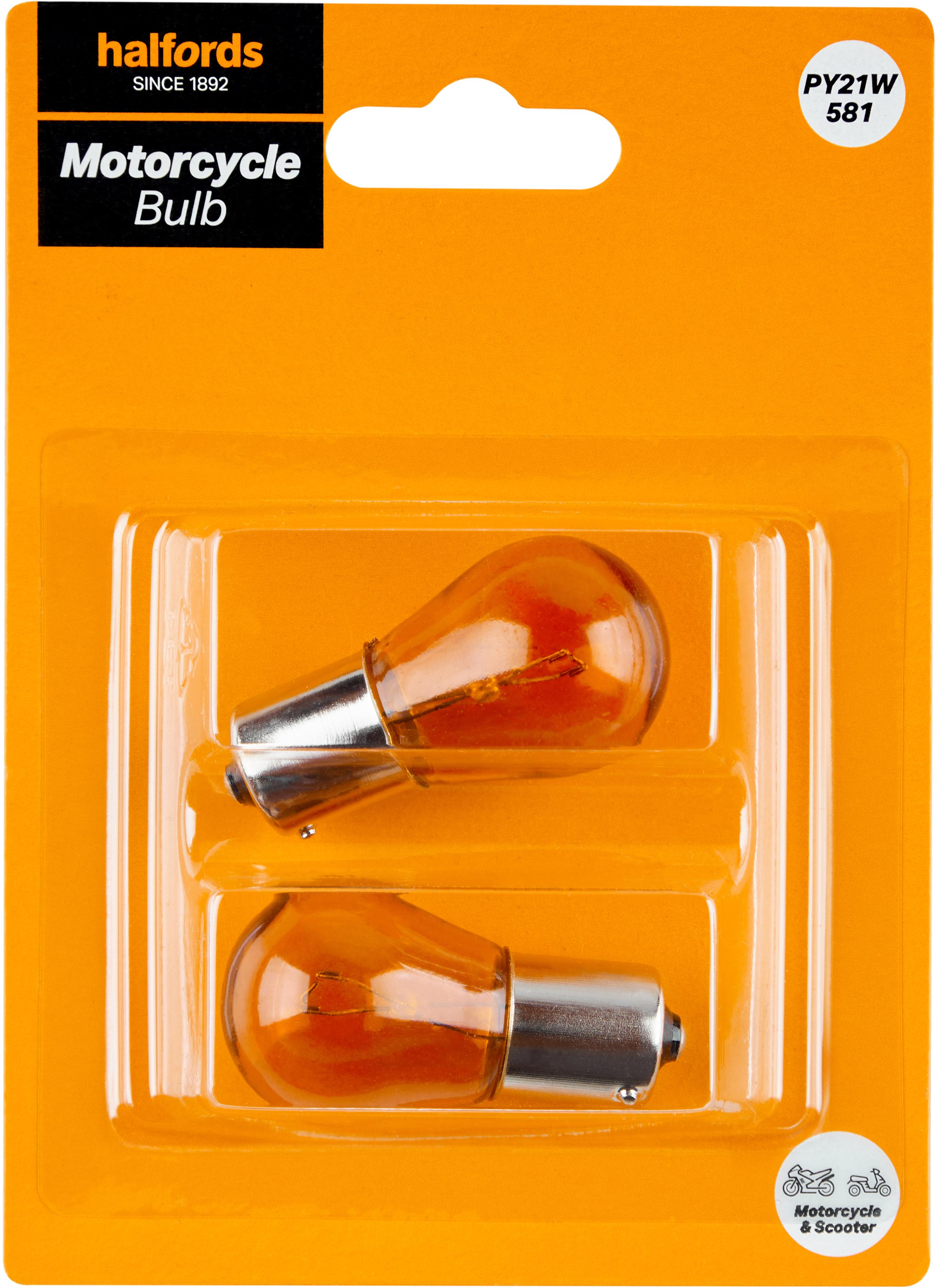 Halfords Core Motorcycle Bulb PY21W 581 Halfords UK