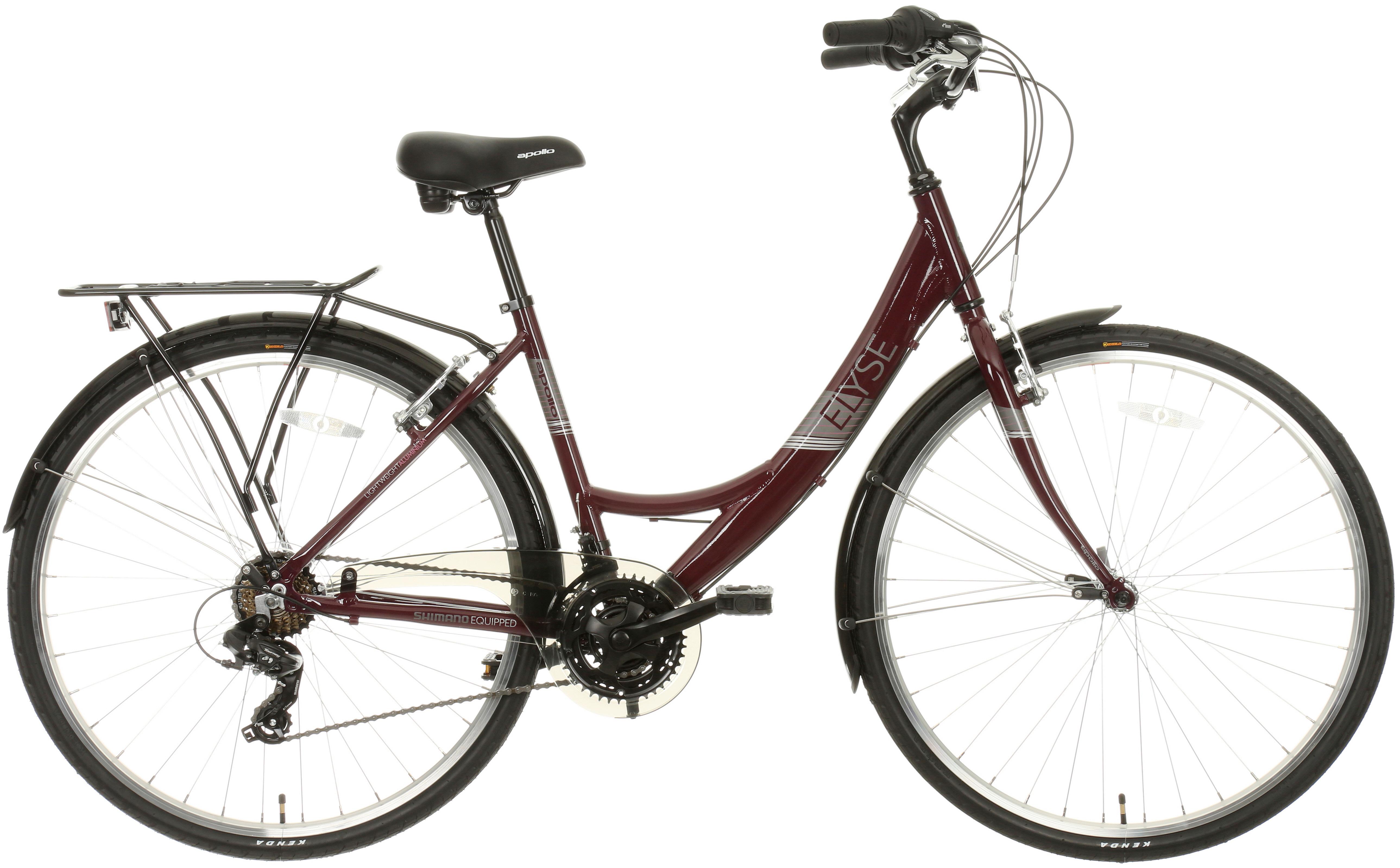 Apollo Elyse Womens Hybrid Bike Purple 18" Halfords UK