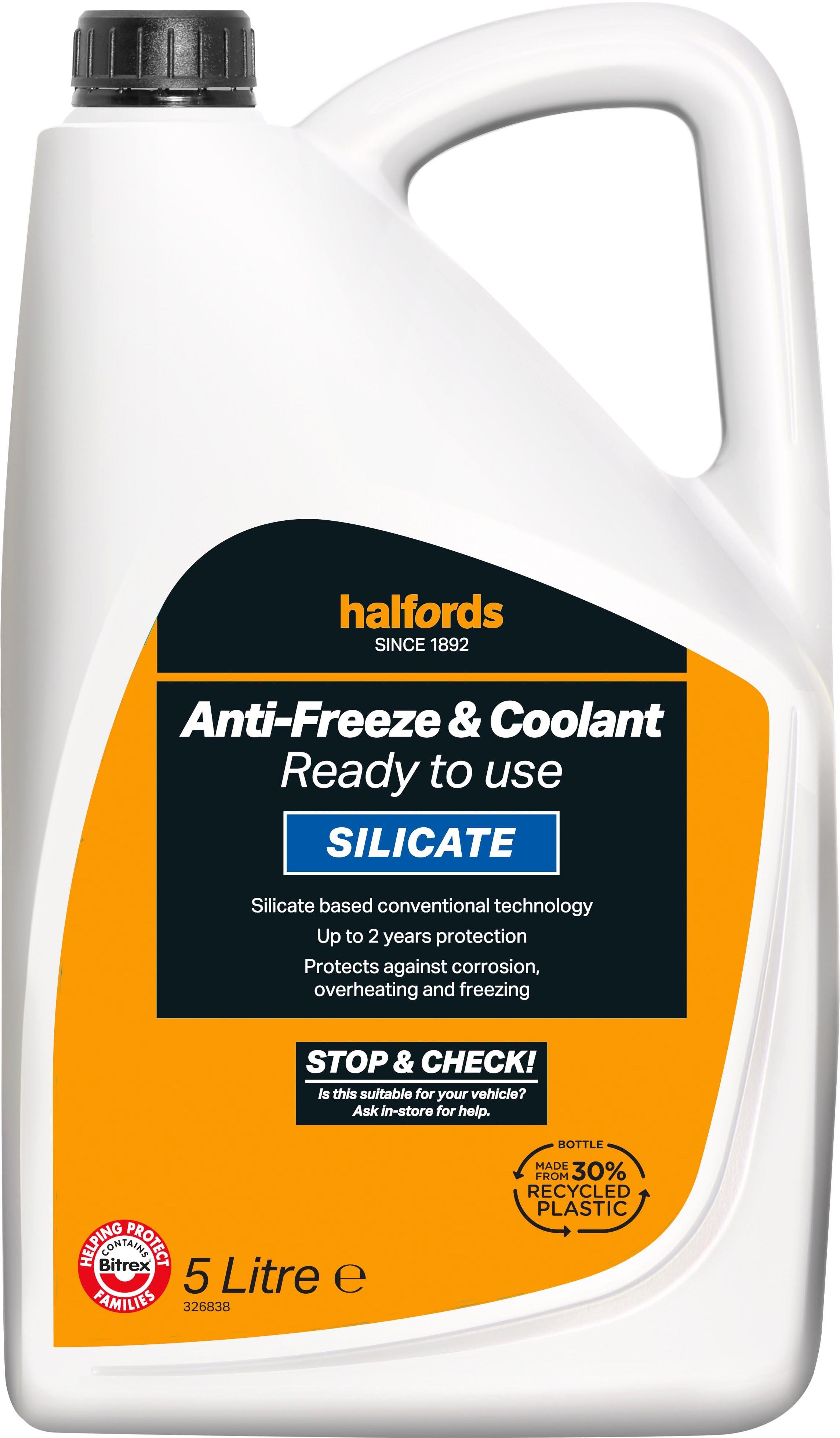 Halfords Silicate Antifreeze & Coolant Ready Mixed 5L | Halfords UK