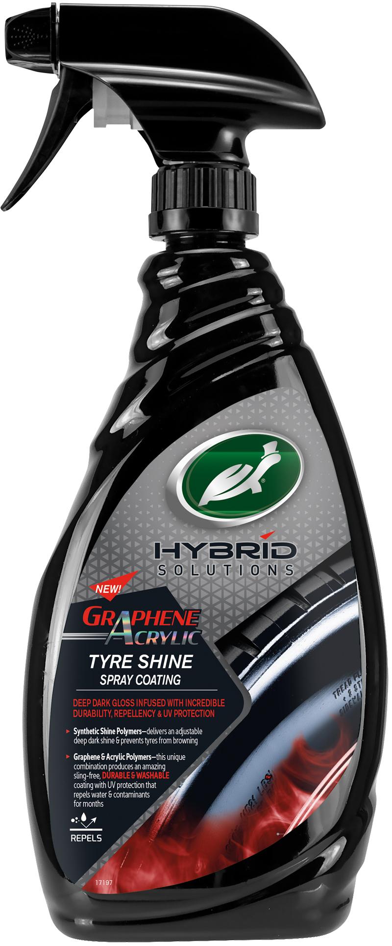 Turtle Wax Hybrid Solutions Graphene Acrylic Tyre Shine Spray Coating 680ml Halfords UK