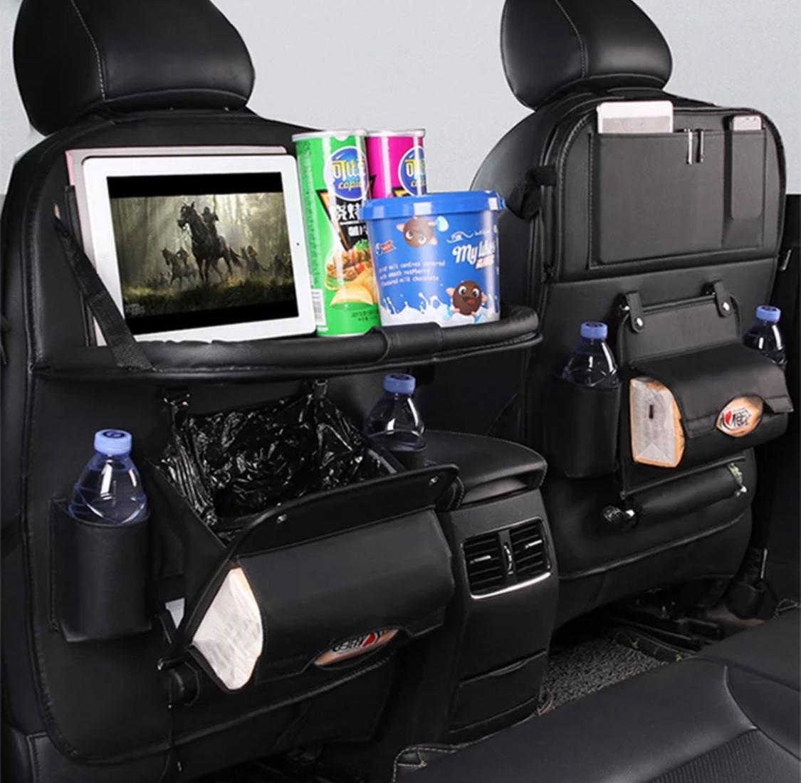 LuxCar Back Seat Organiser Black Halfords UK