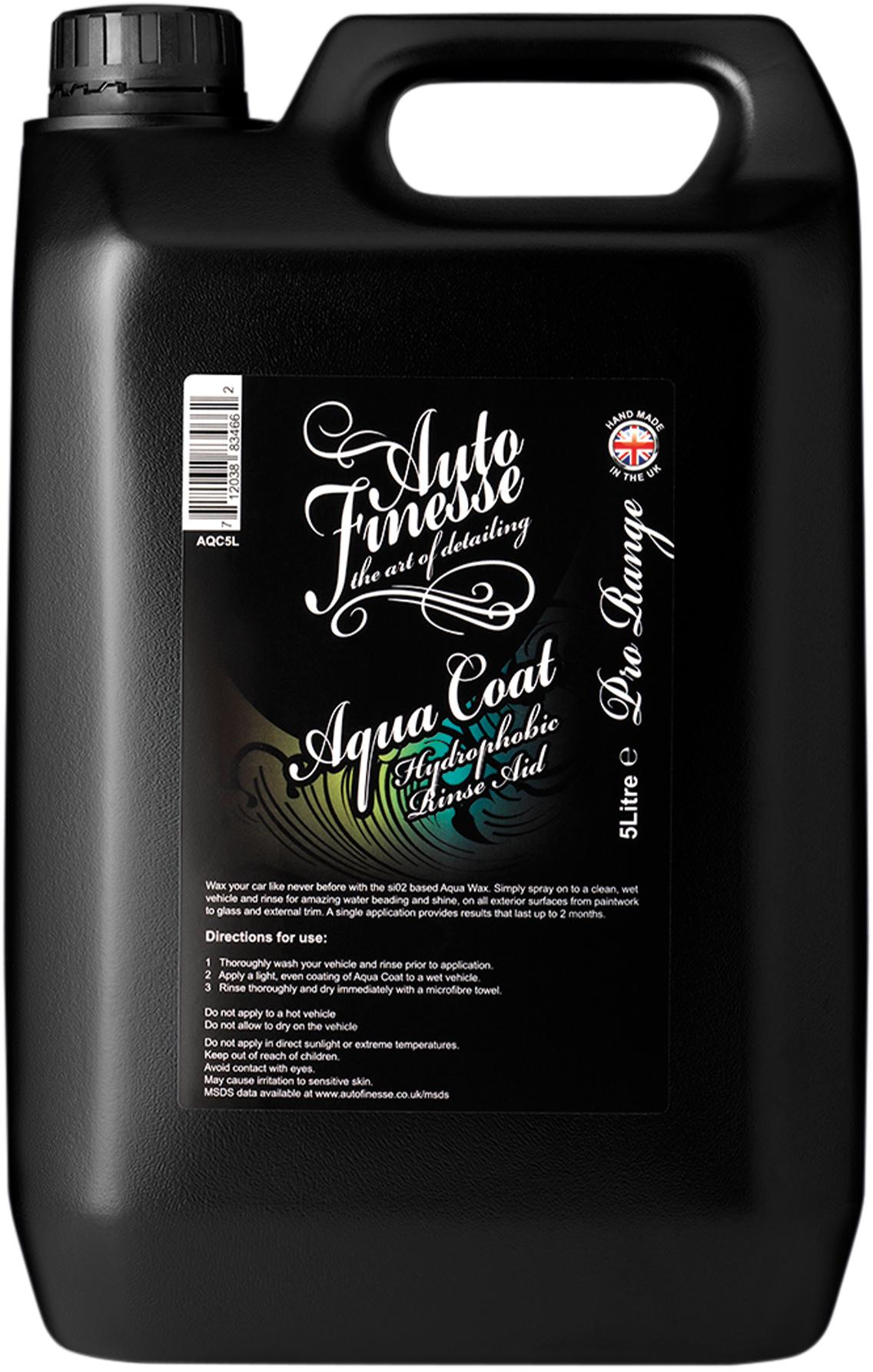 Auto Finesse Aqua Coat Hydrophobic Rinse 5L Halfords UK