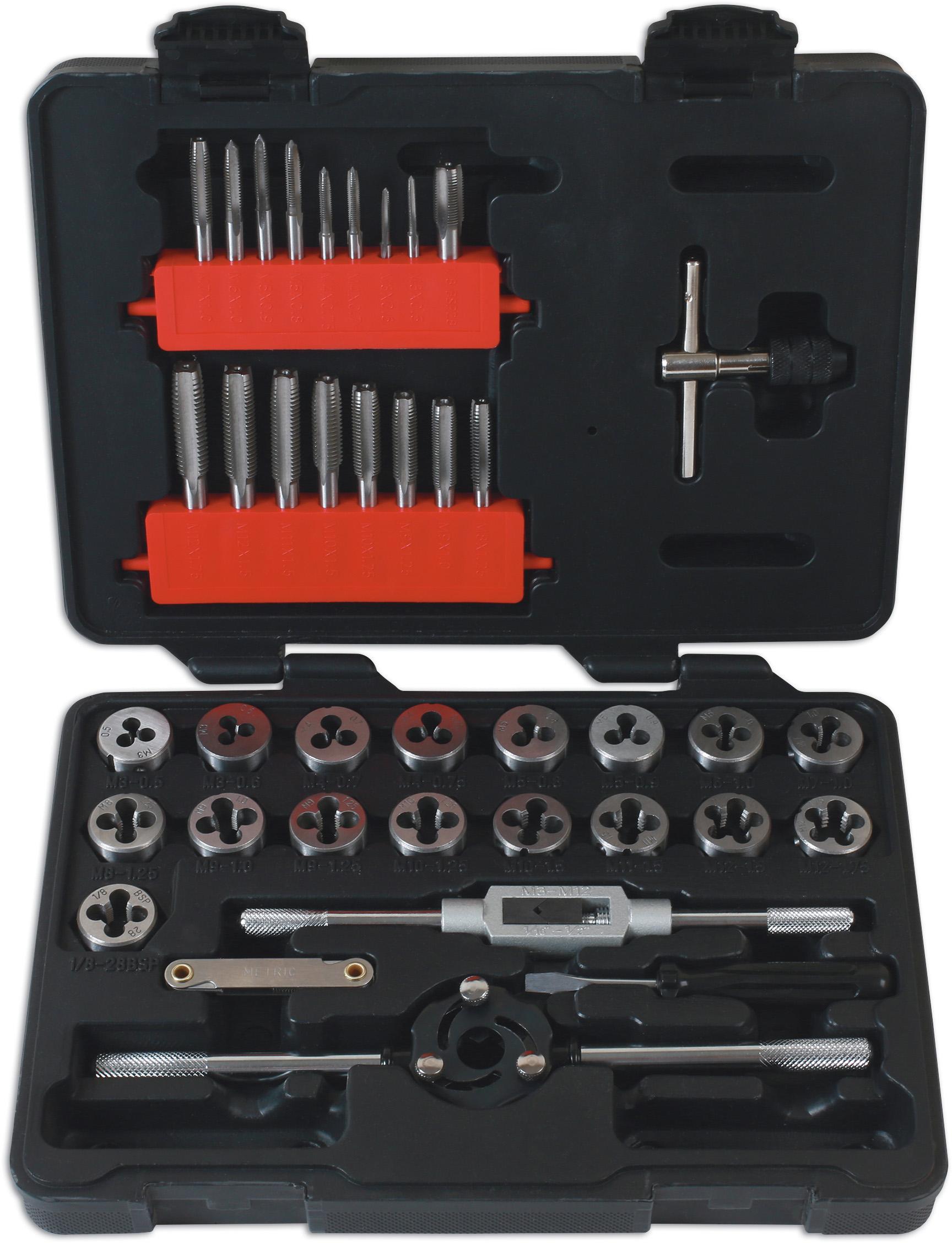 Laser Metric Tap & Die Set 39pc Halfords UK