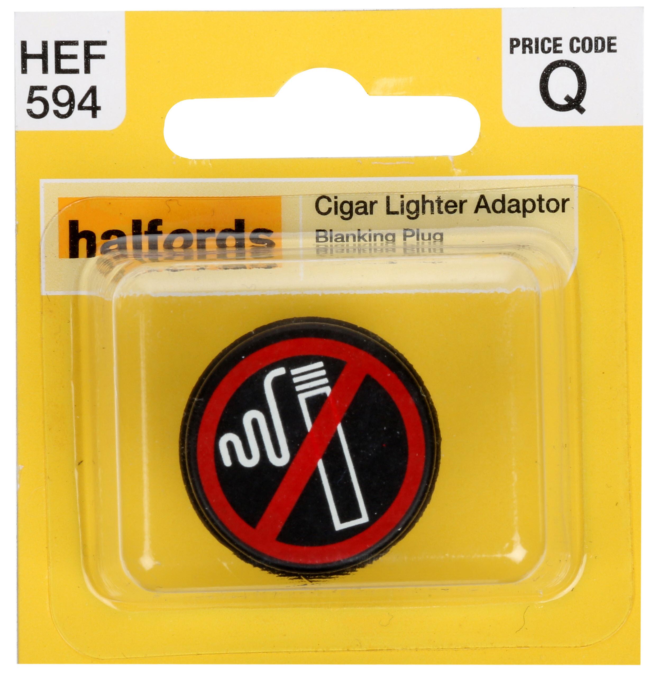 Halfords Cigarette Lighter Adaptor Blanking Plug (HEF594) Halfords UK
