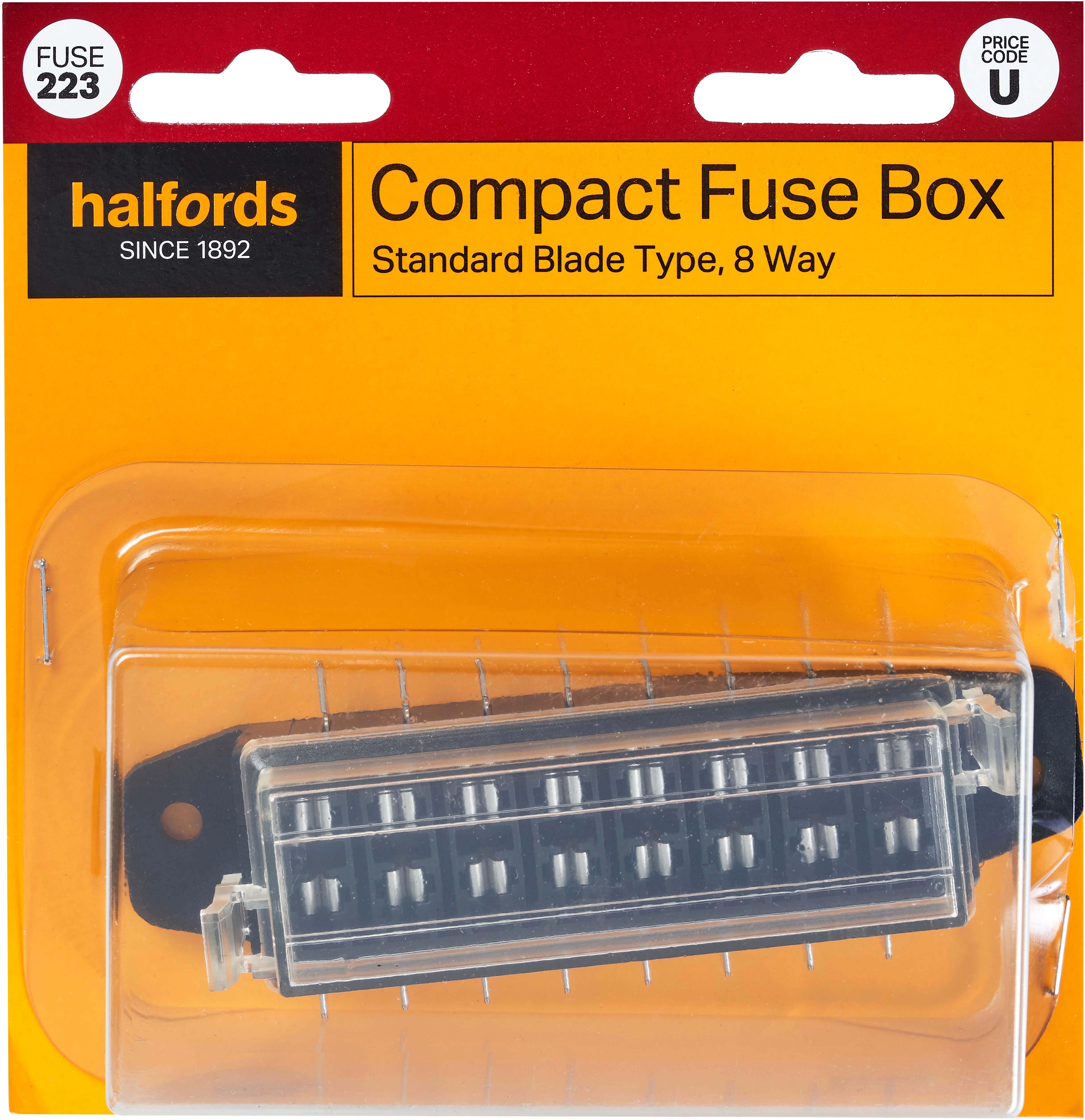 Halfords Compact Fuse Box 8Way (FUSE223) Halfords UK