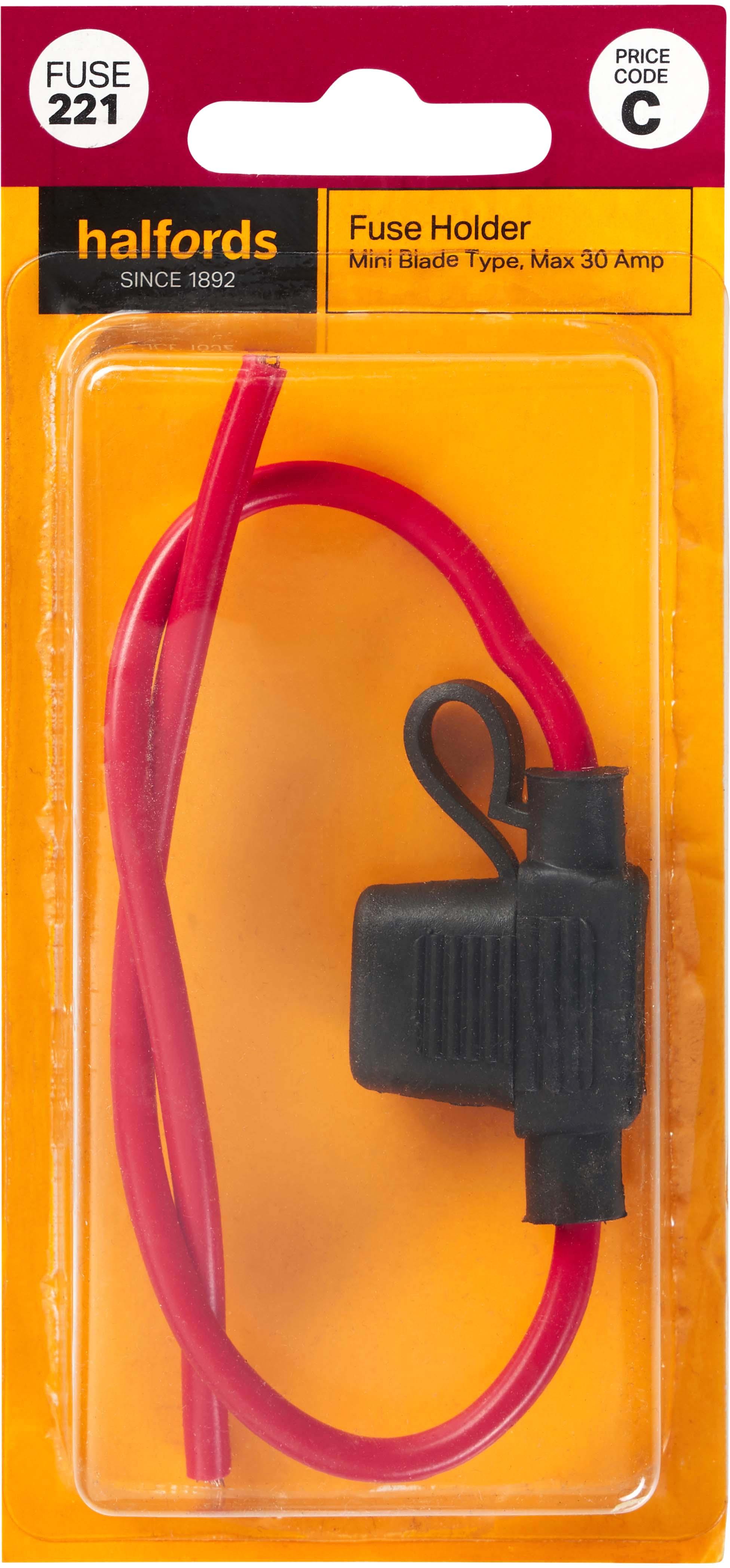 Halfords Mini Blade Fuse Holder (FUSE221) Halfords UK