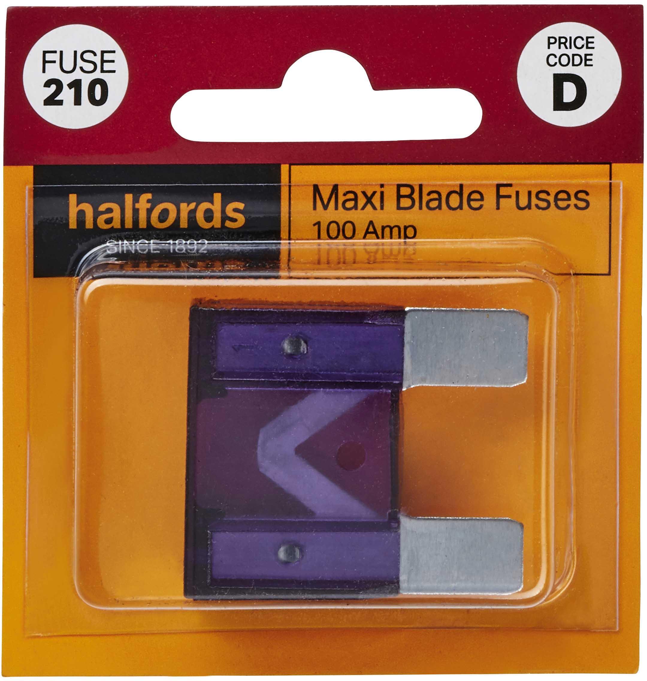 Halfords Maxi Blade Fuse 100 Amp (FUSE210) Halfords UK