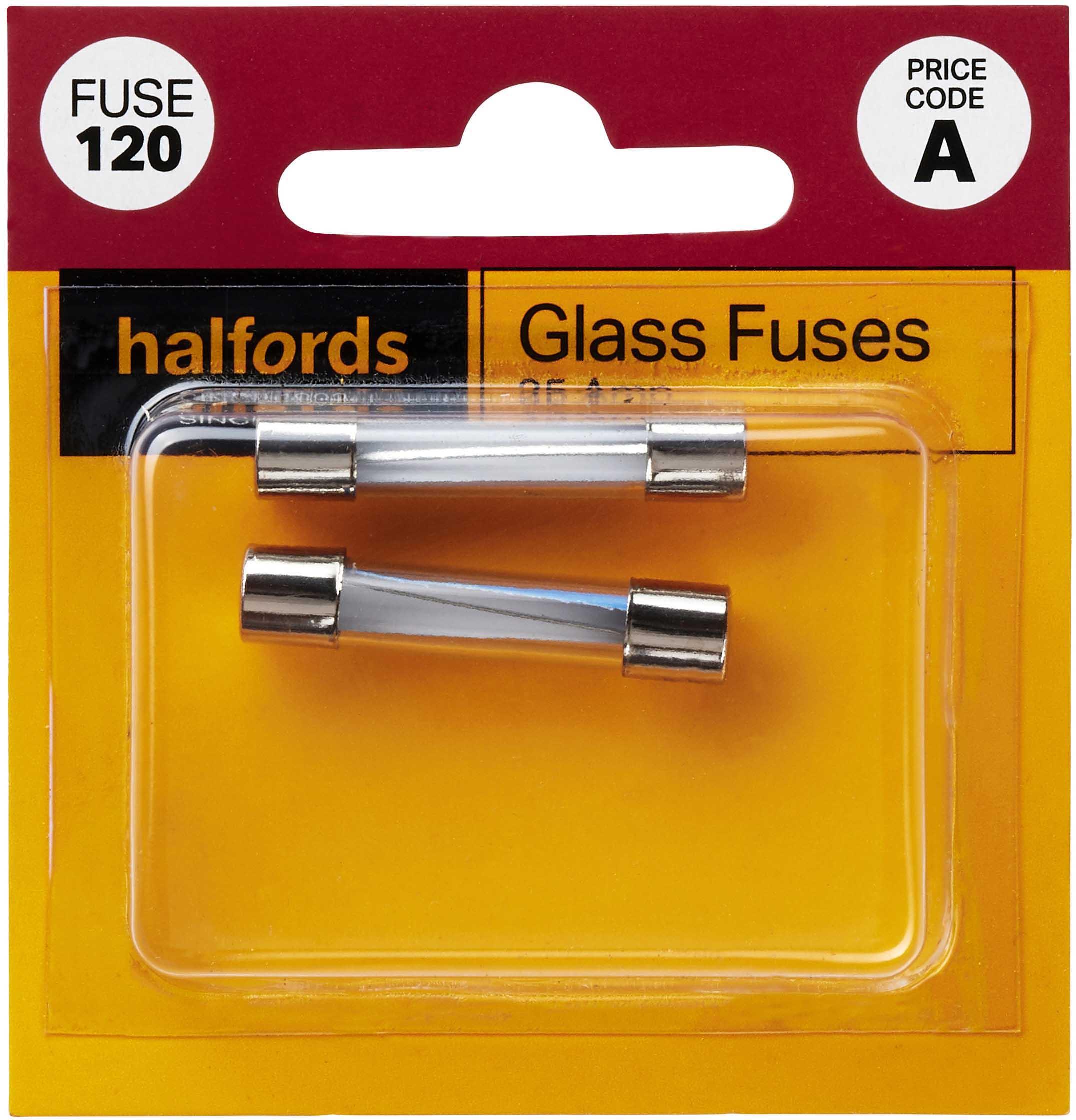 Halfords Glass Fuses 25 Amp (FUSE120) Halfords UK