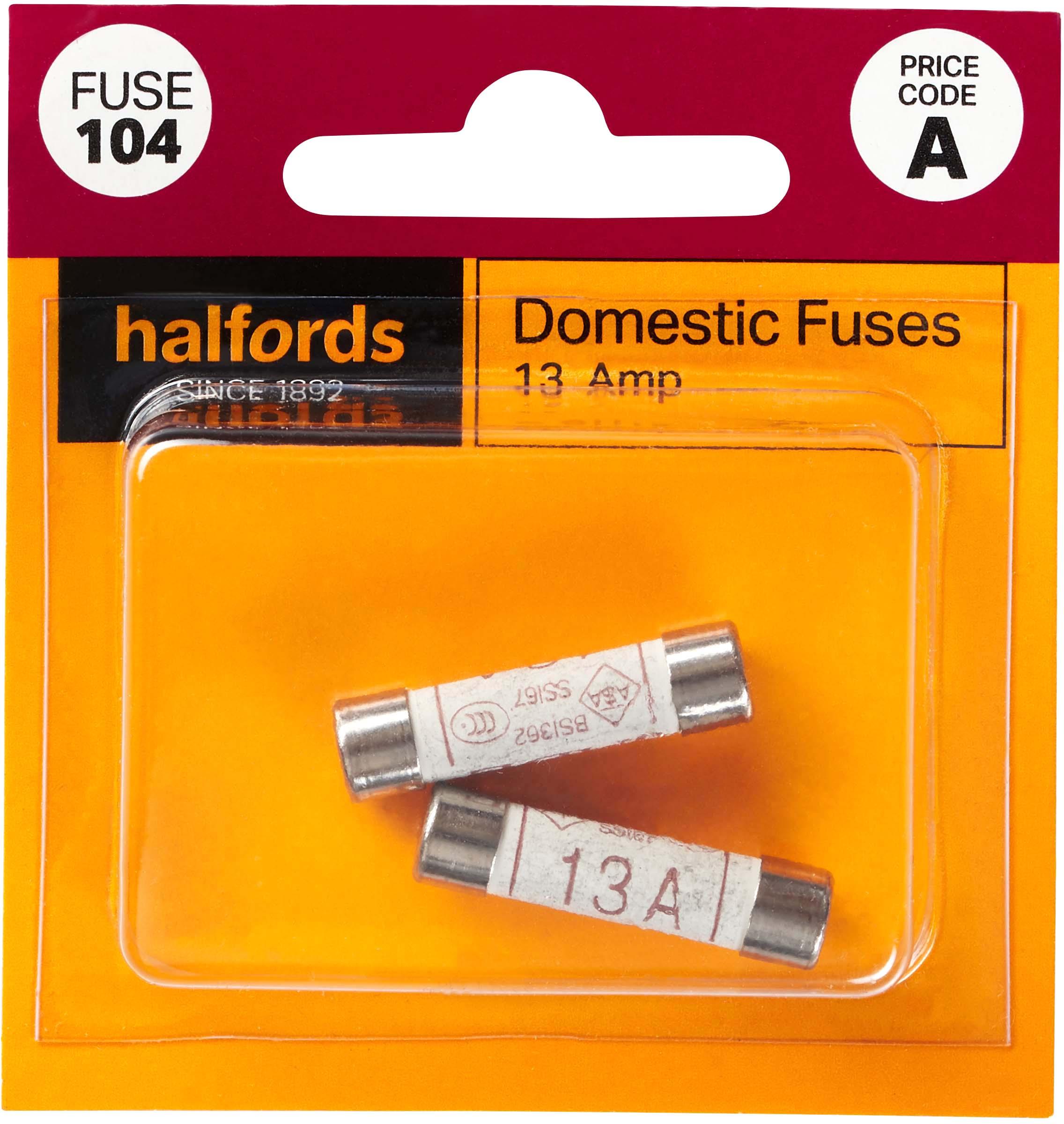 Halfords Domestic Fuses 13 Amp (FUSE104) Halfords UK