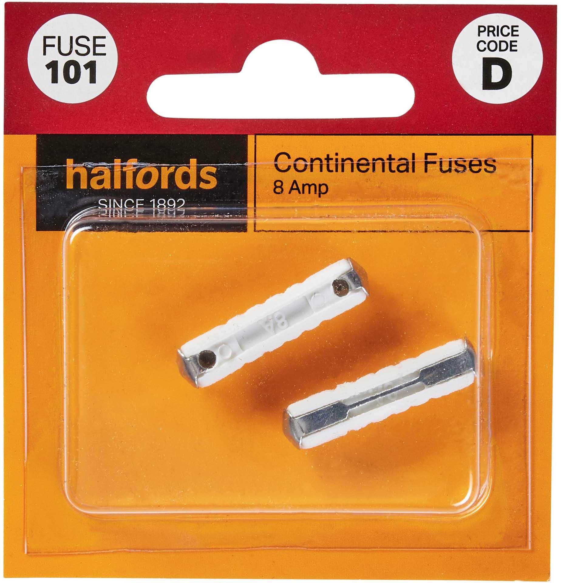 Halfords Continental Fuses 8 Amp (FUSE101) Halfords UK
