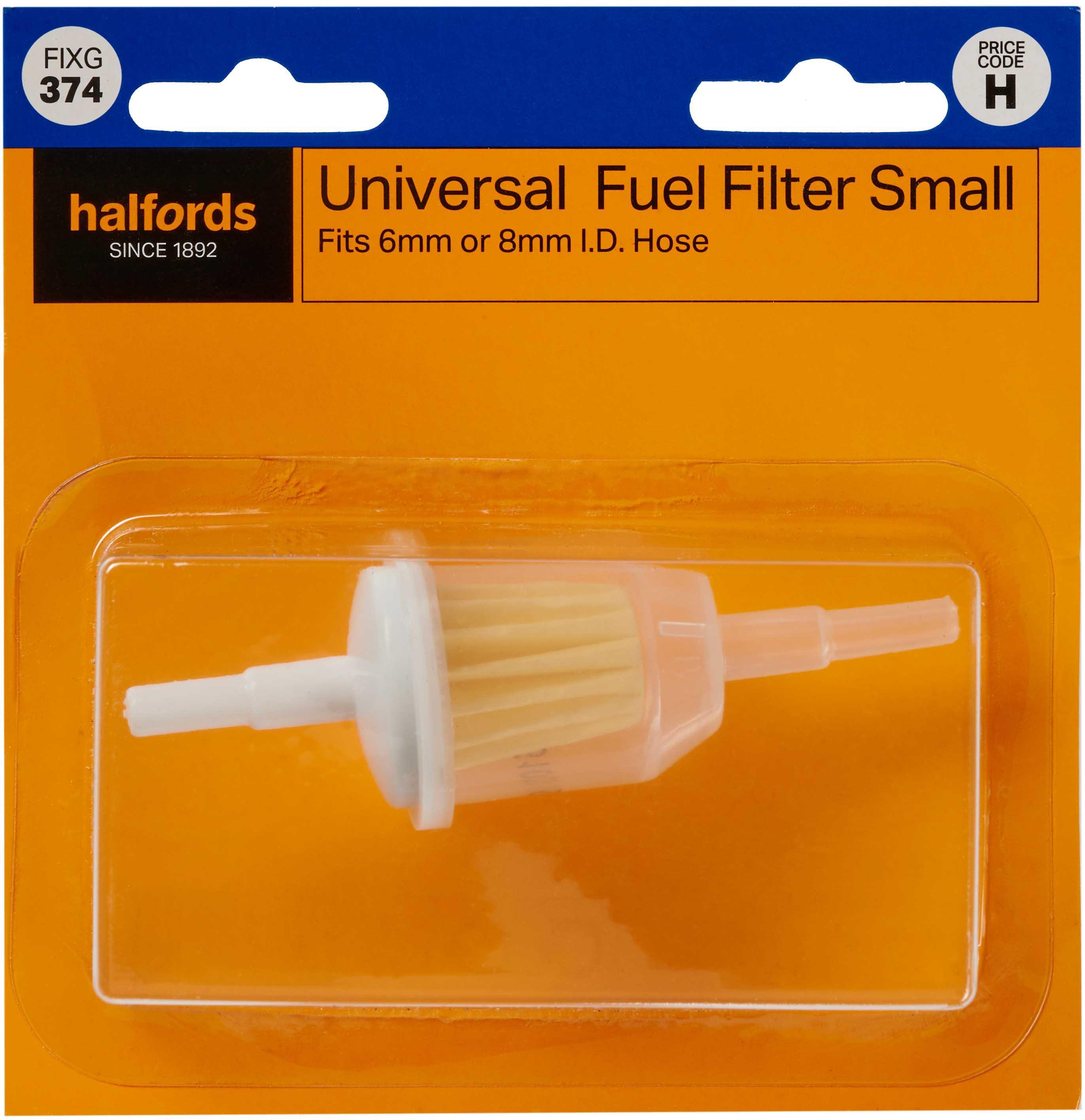 Halfords Universal Fuel Filter Small (FIXG374) Halfords UK