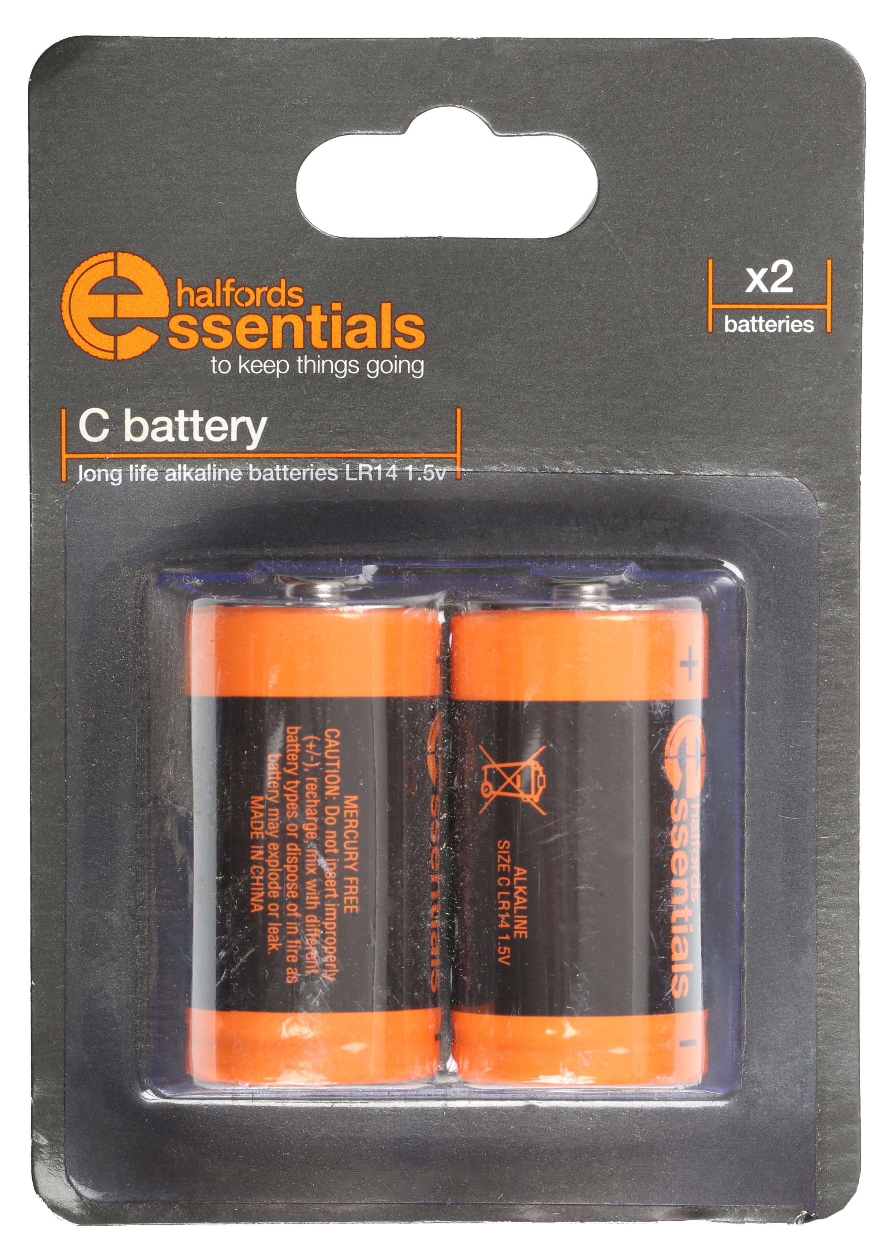Halfords Essential Batteries C x2 Halfords UK