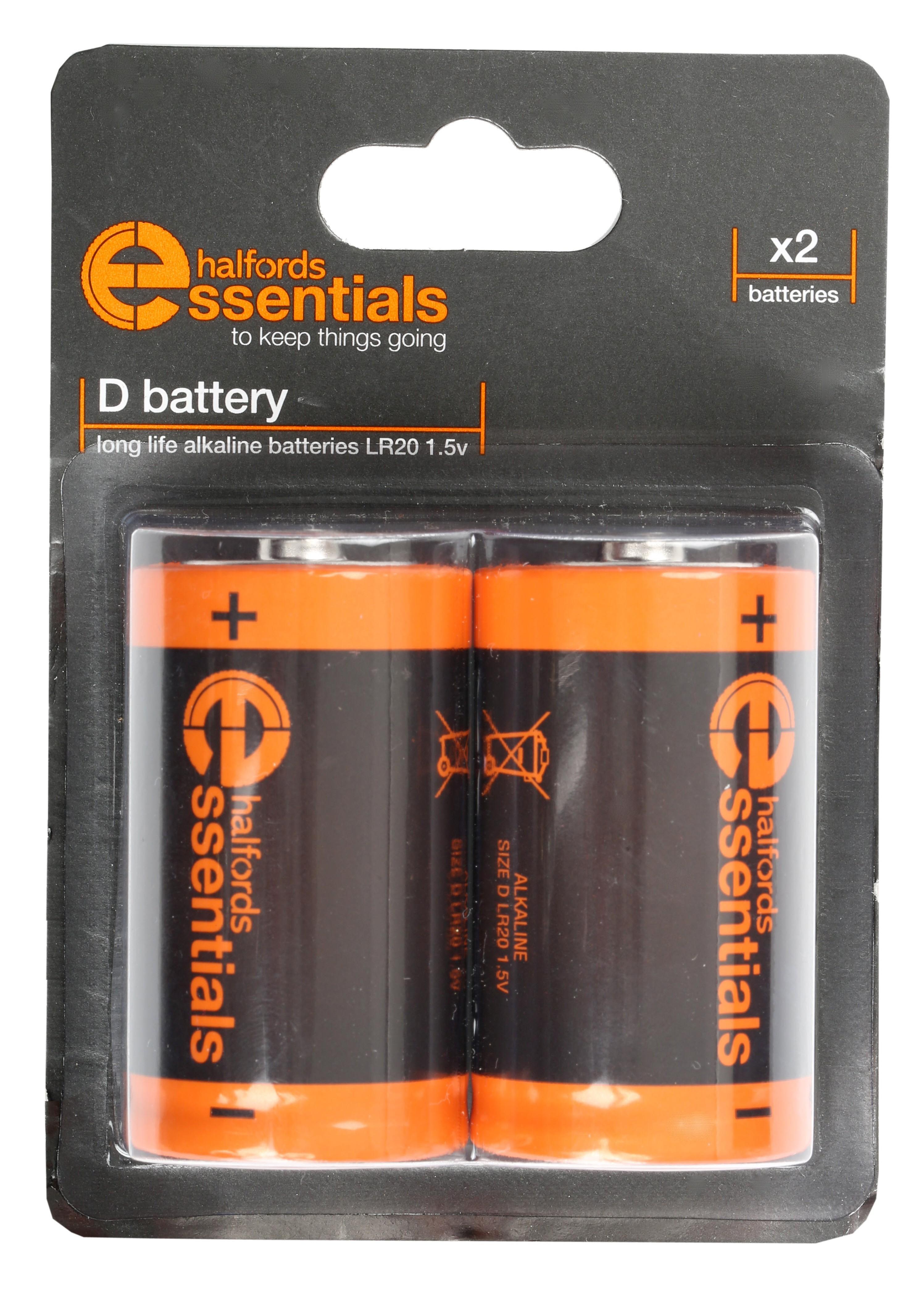 Halfords Essential Batteries D x2 Halfords UK