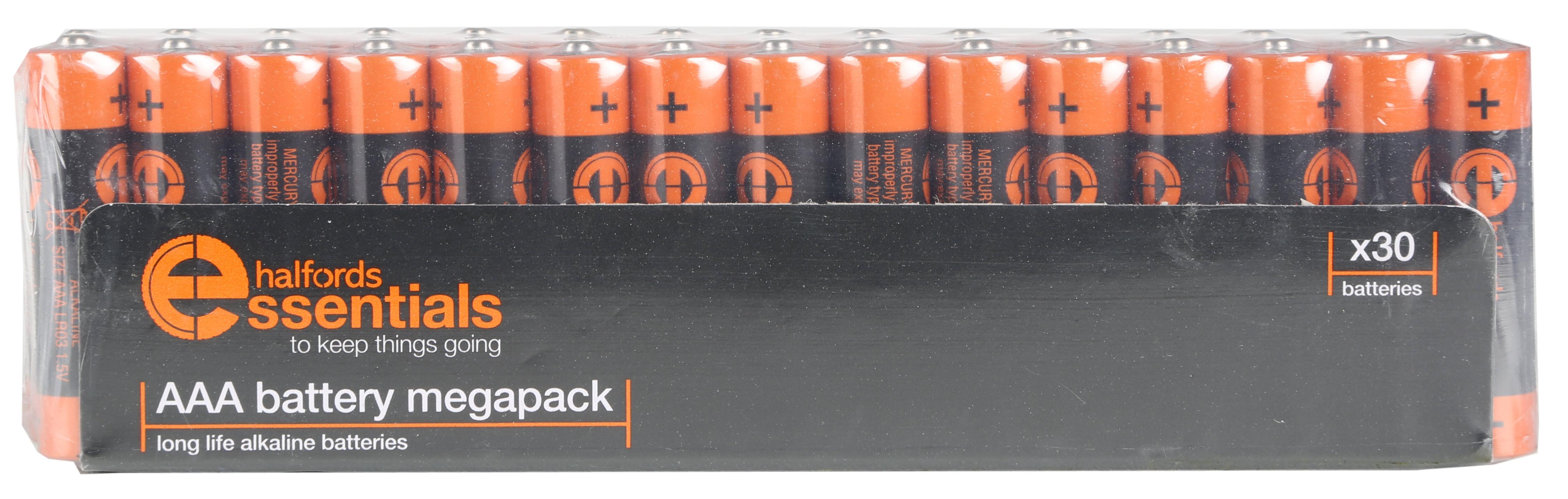 Halfords Essential Batteries AAA x30 Halfords UK