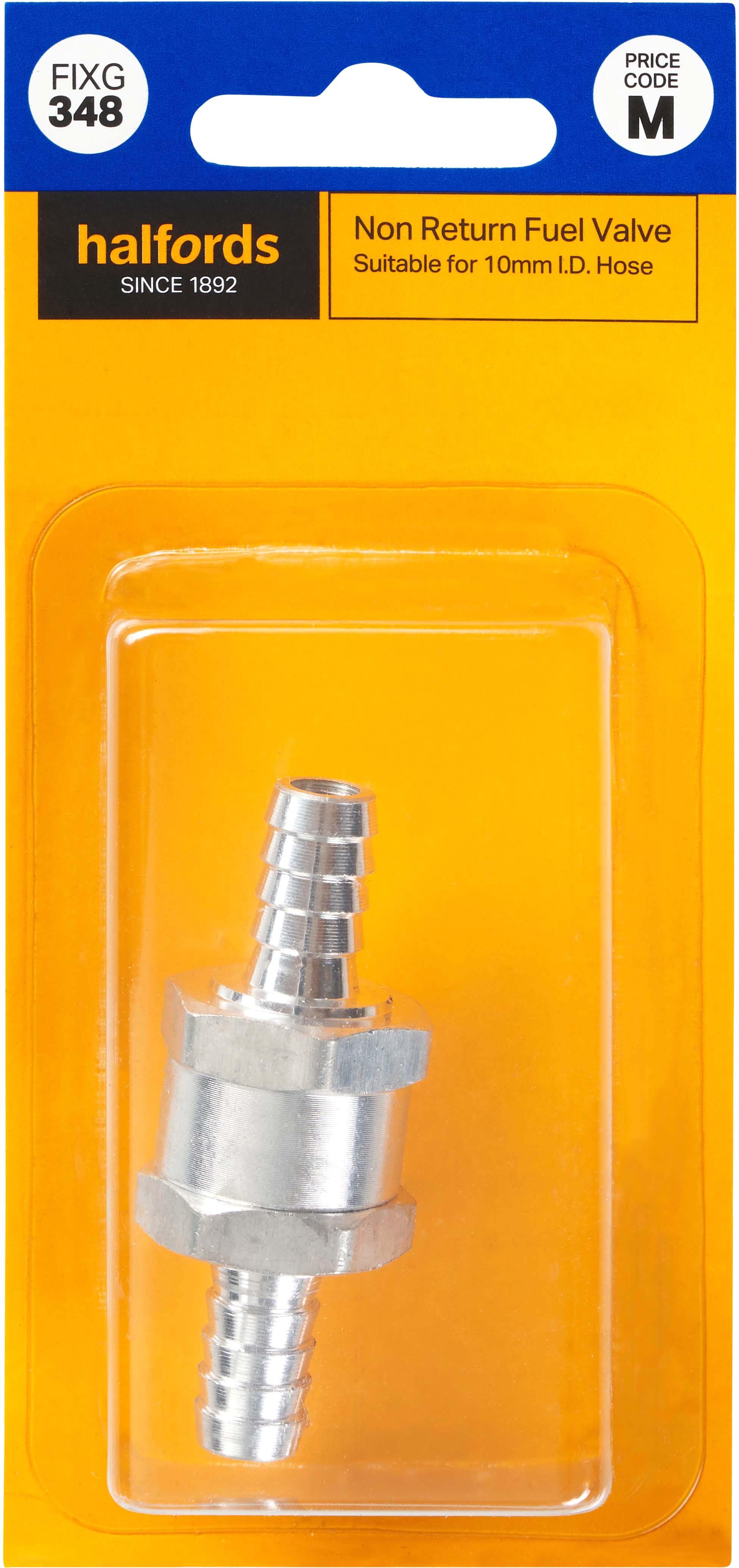 Halfords Non Return Fuel Valve 10mm (FIXG348) Halfords UK