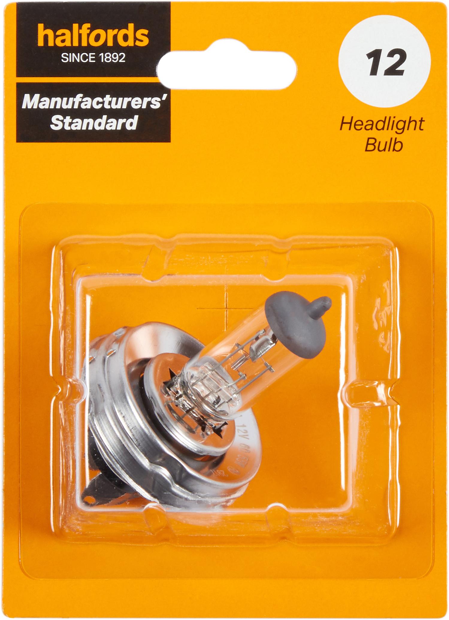12 Car Headlight Bulb Manufacturers Standard Halfords Single Pack Halfords UK