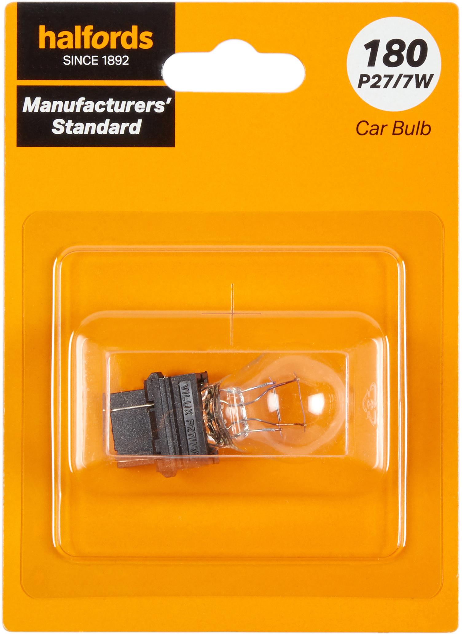 180 P27/7W Car Bulb Manufacturers Standard Halfords Single Pack Halfords UK