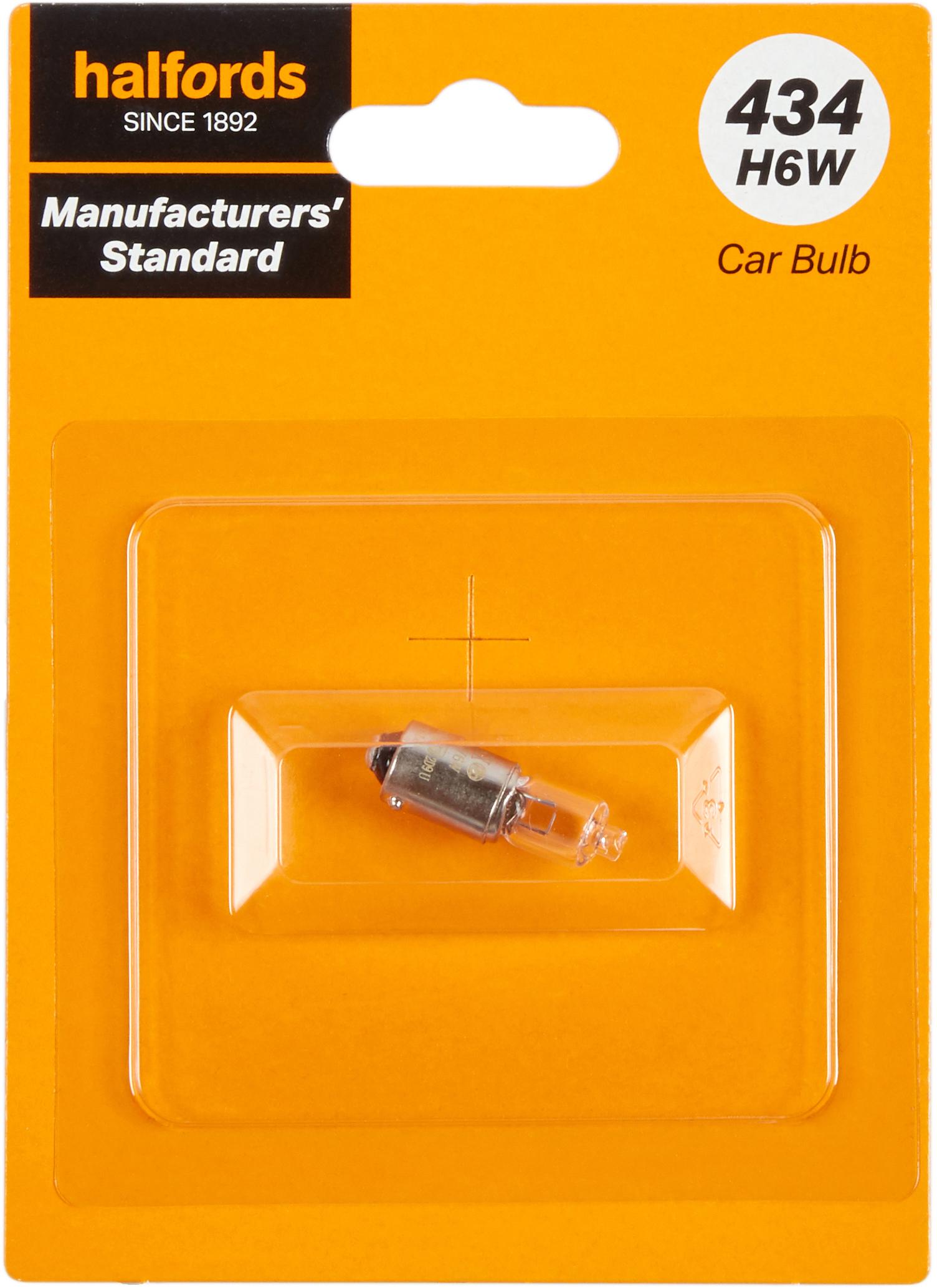 434 H6W Car Bulb Manufacturers Standard Halfords Single Pack Halfords UK