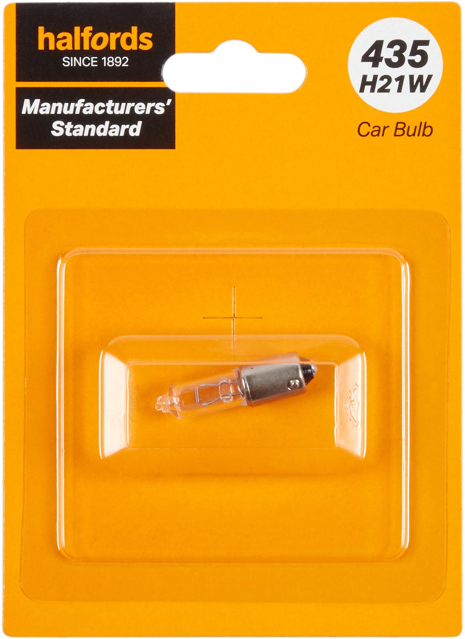 435 H21W Car Bulb Manufacturers Standard Halfords Single Pack Halfords UK