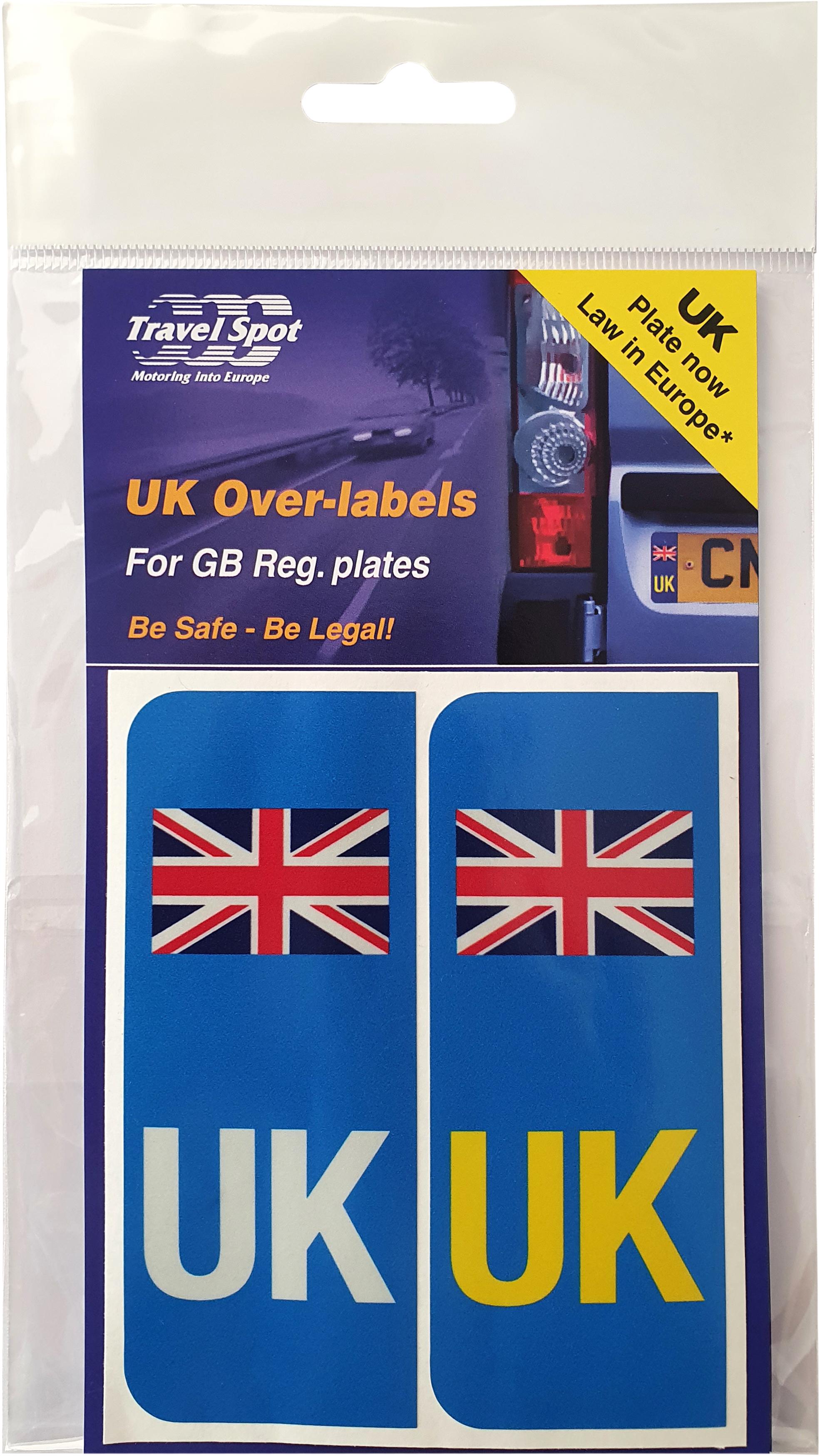 UK Overlabels for GB Reg Plates Halfords UK