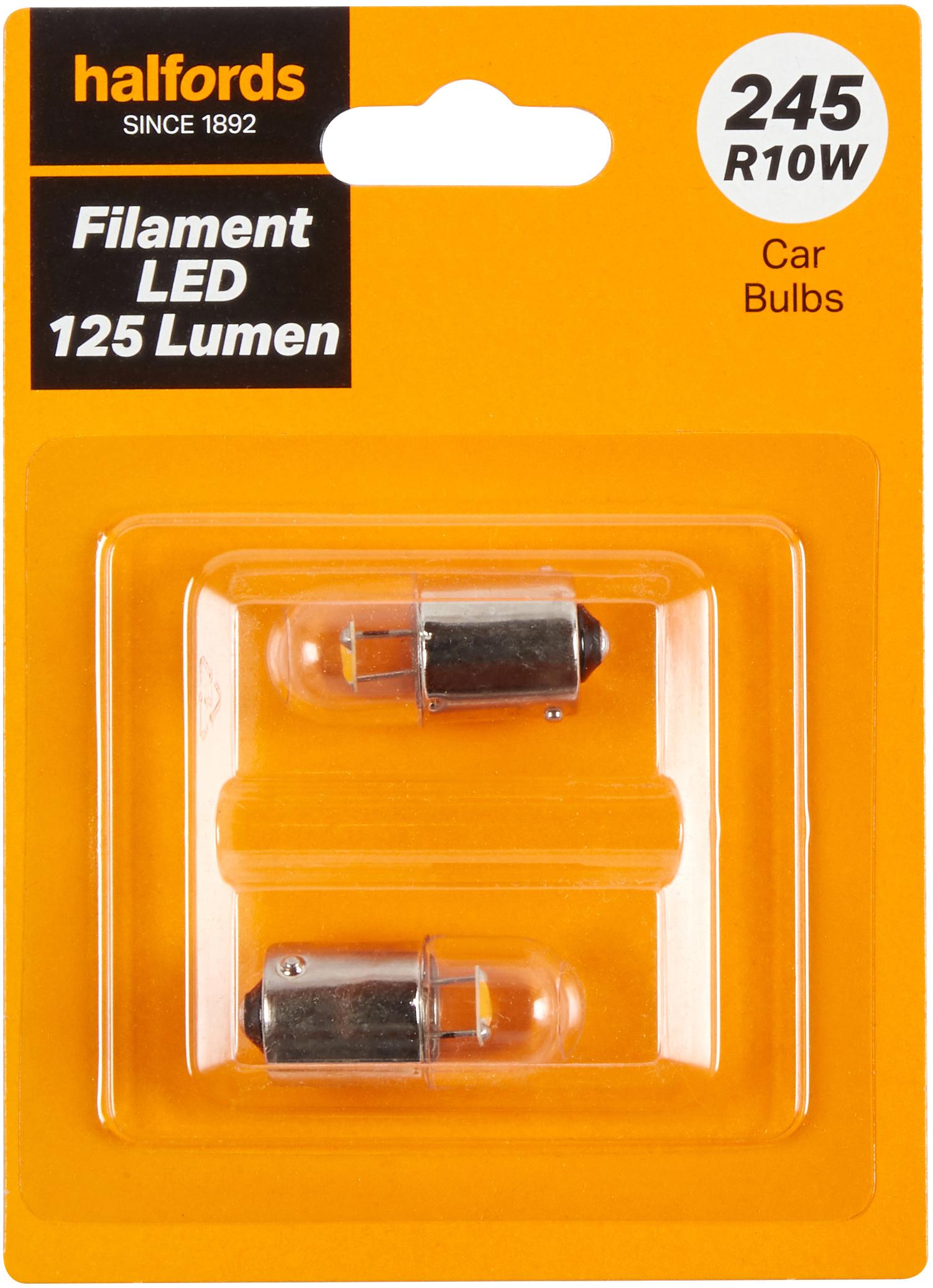 245 LED Car Bulb Halfords Filament Style Twin Pack Halfords UK