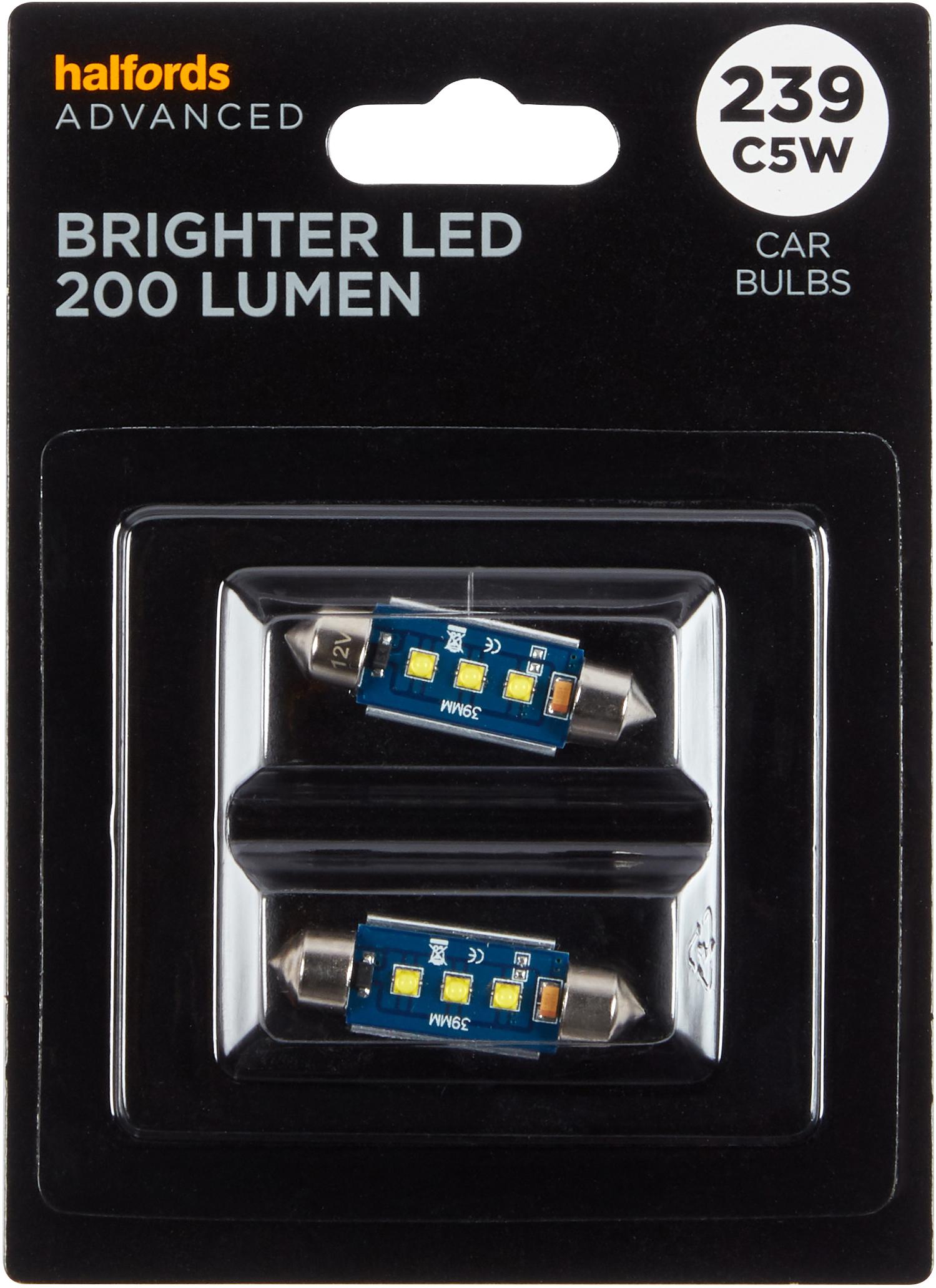 239 Super Bright LED Car Bulb Halfords Advanced Twin Pack Halfords UK