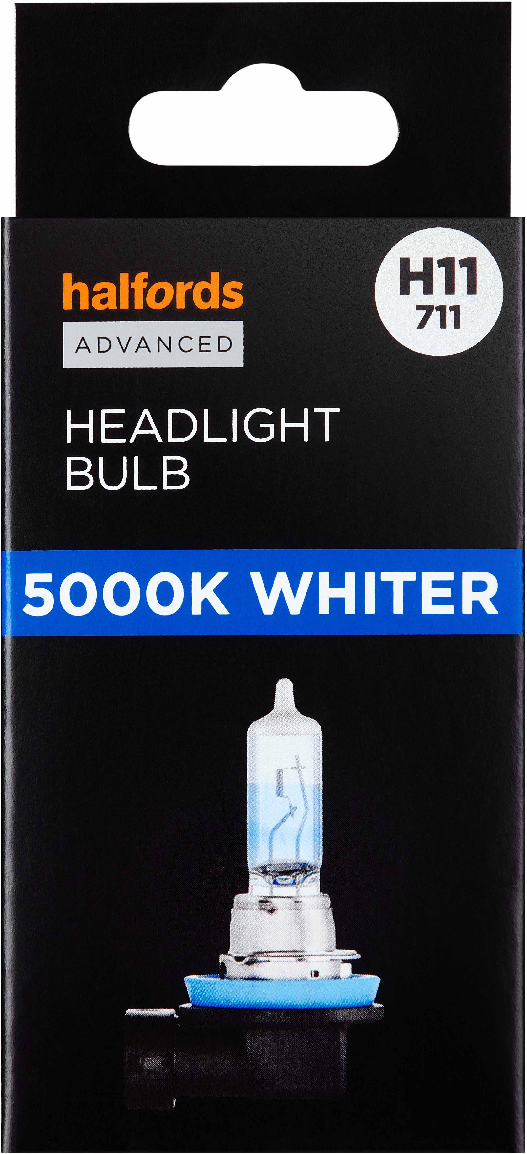 H11 711 Car Headlight Bulb Halfords Advanced White5000 Single Pack Halfords UK