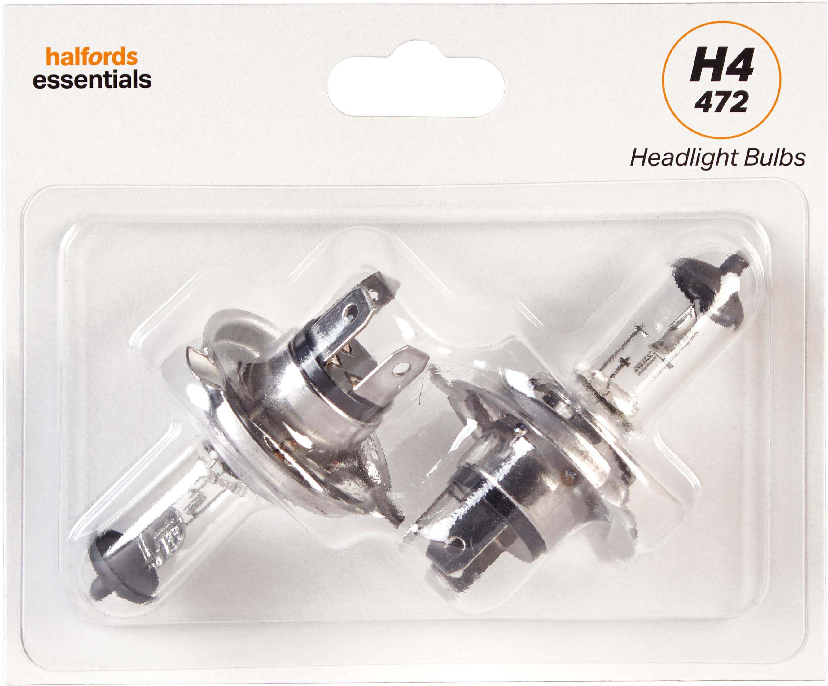 H4 472 Car Headlight Bulb Halfords Essentials Twin Pack Halfords UK