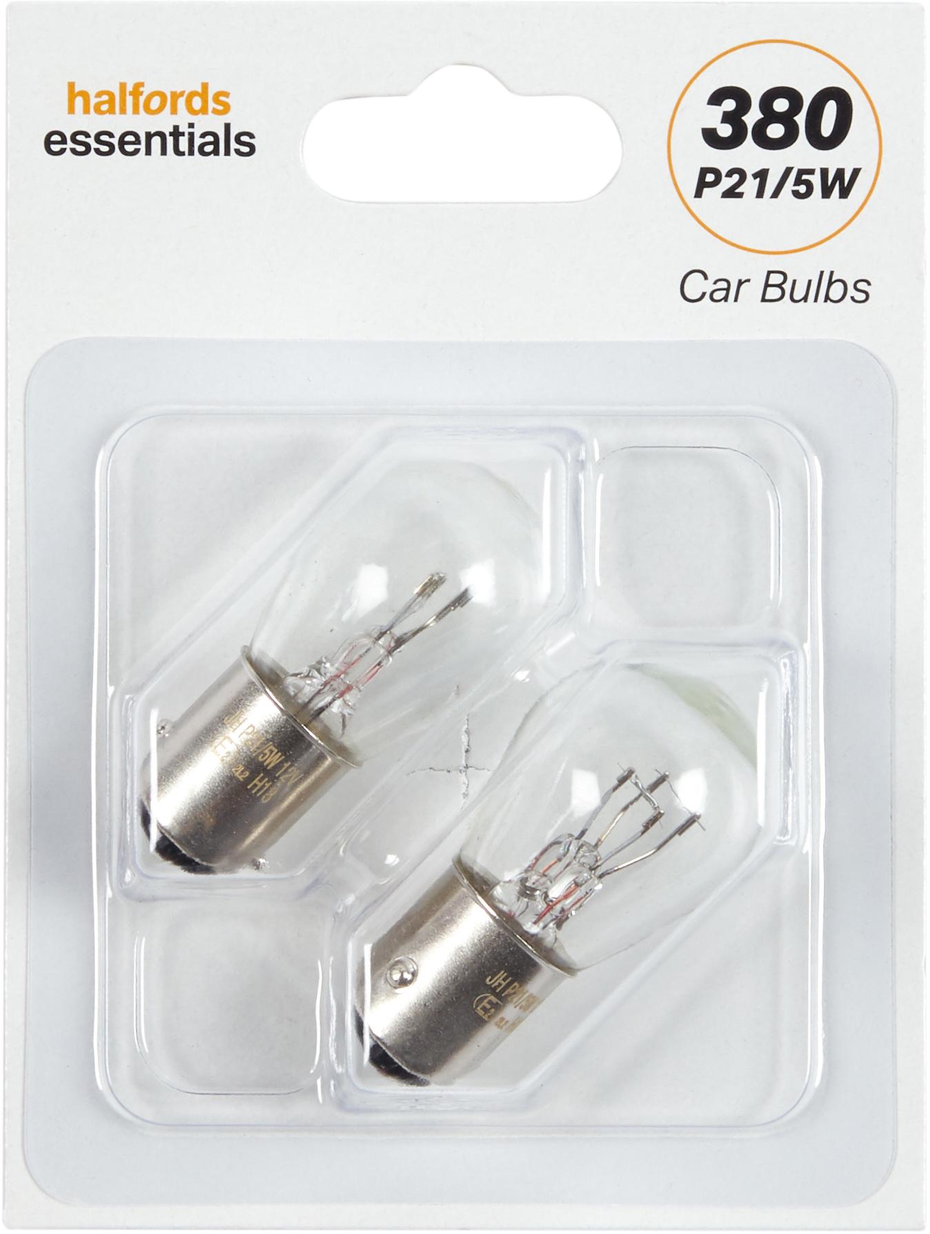 380 P21/5W Car Bulbs Halfords Essentials Twin Pack Halfords UK