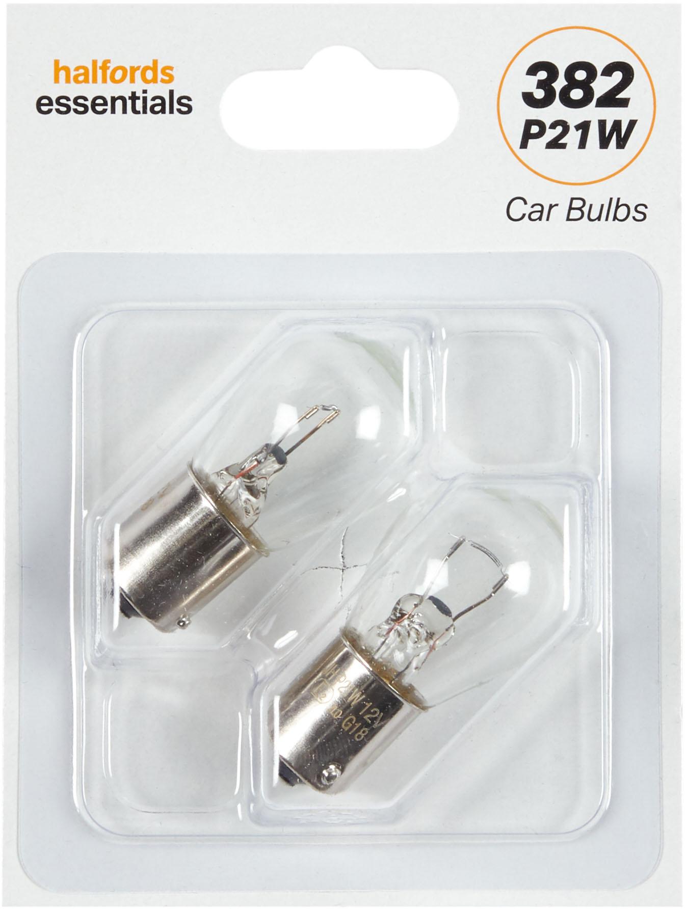 382 P21W Bulbs Halfords Essentials Twin Pack Halfords UK