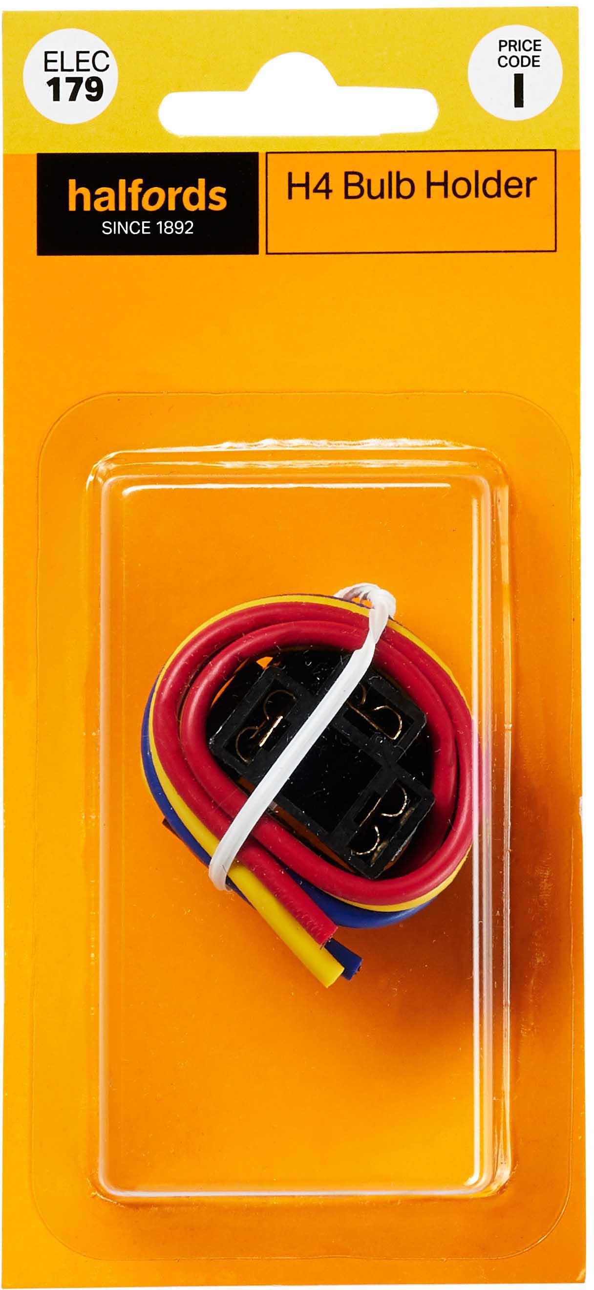 Halfords H4 Bulb Holder (ELEC179) Halfords UK